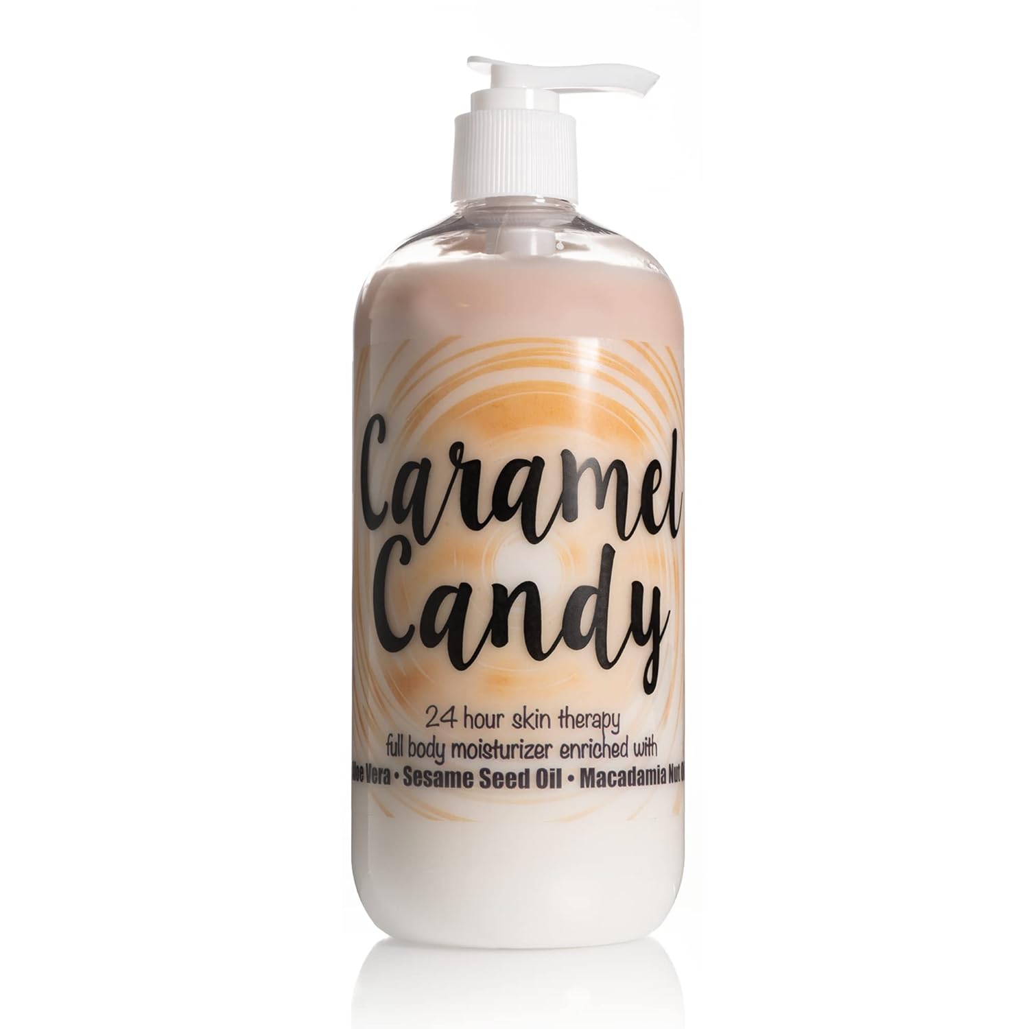 The Lotion Company 24 Hour Skin Therapy Lotion β Caramel Candy Scent, Full Body Moisturizer with Aloe Vera, Paraben-Free, Handcrafted in USA β 16 fl oz Bottle