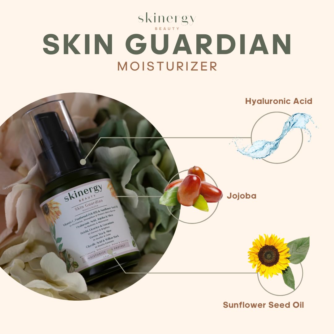 Skinergy Beauty Skin Guardian Moisturizer for Normal, Dry, Combination Skin - Glycolic Acid, Hyaluronic Acid, Vitamin E- Moisturizes, Protects, Brightens - 2 FL - Image 5
