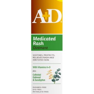 A+D Medicated Rash Ointment 1.5 oz– Relieves Rash & Skin Irritated Skin from Poison Ivy, Eczema, Beard Rash, Bikini Rash, Dry Skin, Chapped Skin, bug bites. Made with Colloidal Oatmeal