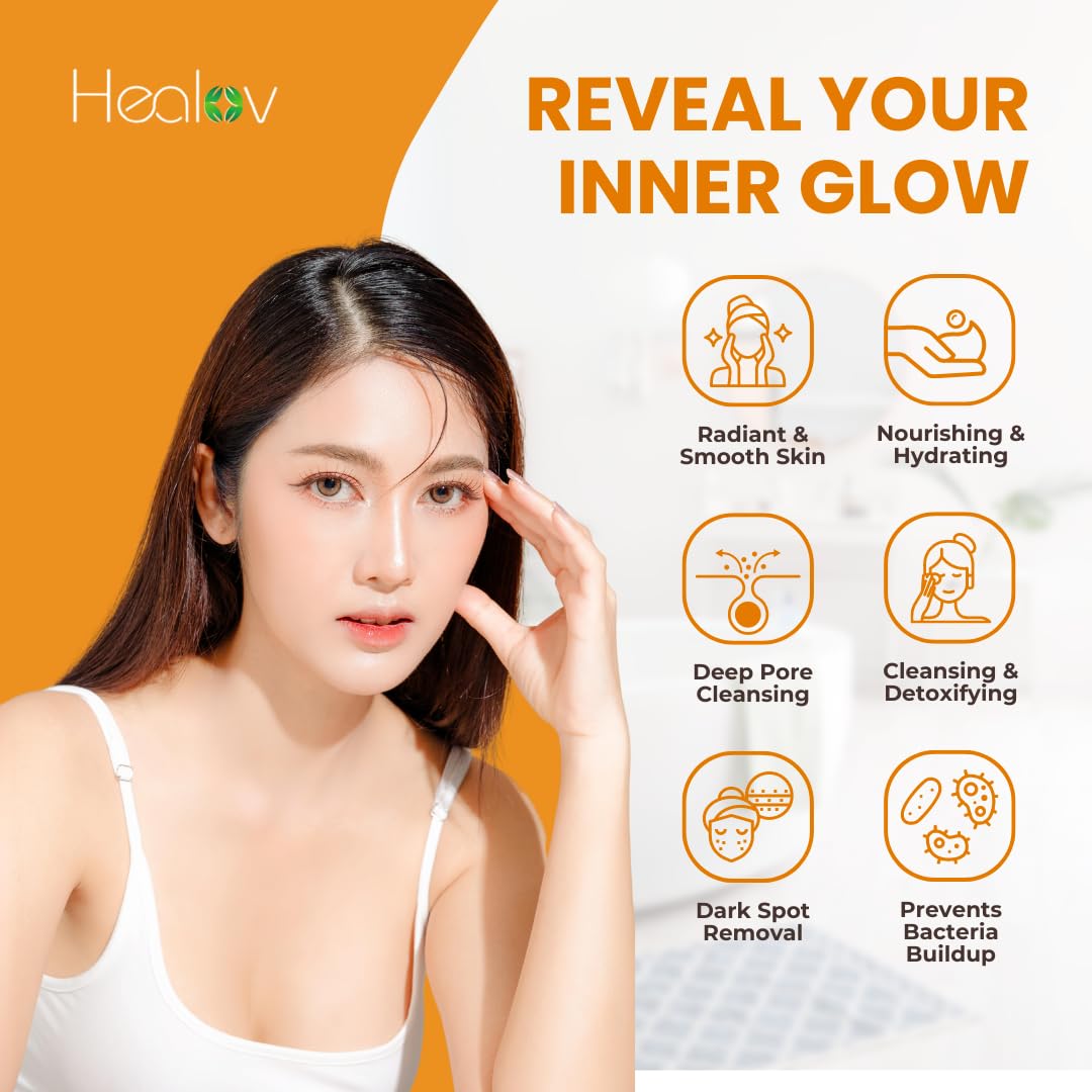 Kojic Acid Soap for Hyperpigmentation – Skin Brightening Kojic Papaya Body Wash – Dark Spot Soap Reduces Acne, Scars, and Evens Tone – Turmeric Body Wash for Brighter Glowing Tone - Image 3