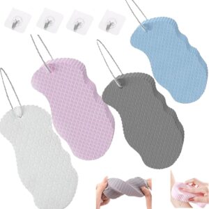 Korean Skin Scrubber Sponge,Korean Skin Scrubber,Beyond Draw Exfoliating Sponge,Beyond Draw Super Soft Exfoliating Bath Sponge,Beyond Draw Exfoliator,Beyonddraw 3d Exfoliators Sponges (4PCS-A)