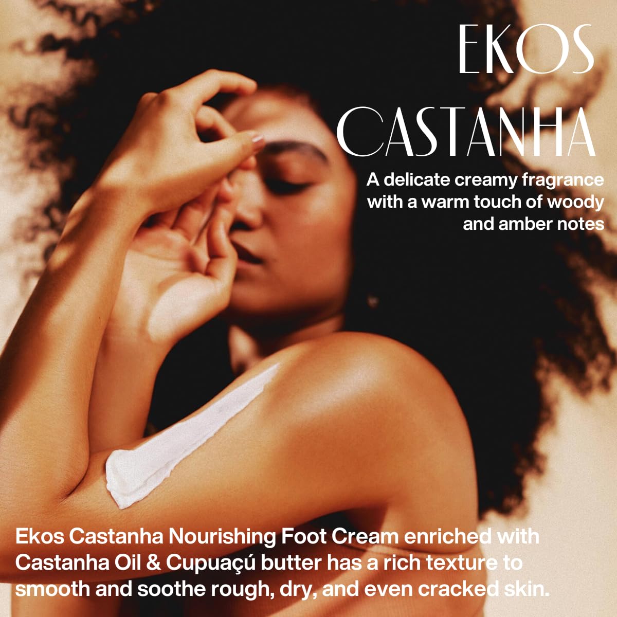 natura - Ekos Castanha Nourishing Foot Cream - Nourish & Soothe Dry Skin - Fast Absorbing - With Brazil Nut Oil to Deeply Moisturize - Vegan & Cruelty-Free - 2.6 oz (75g) - Image 3