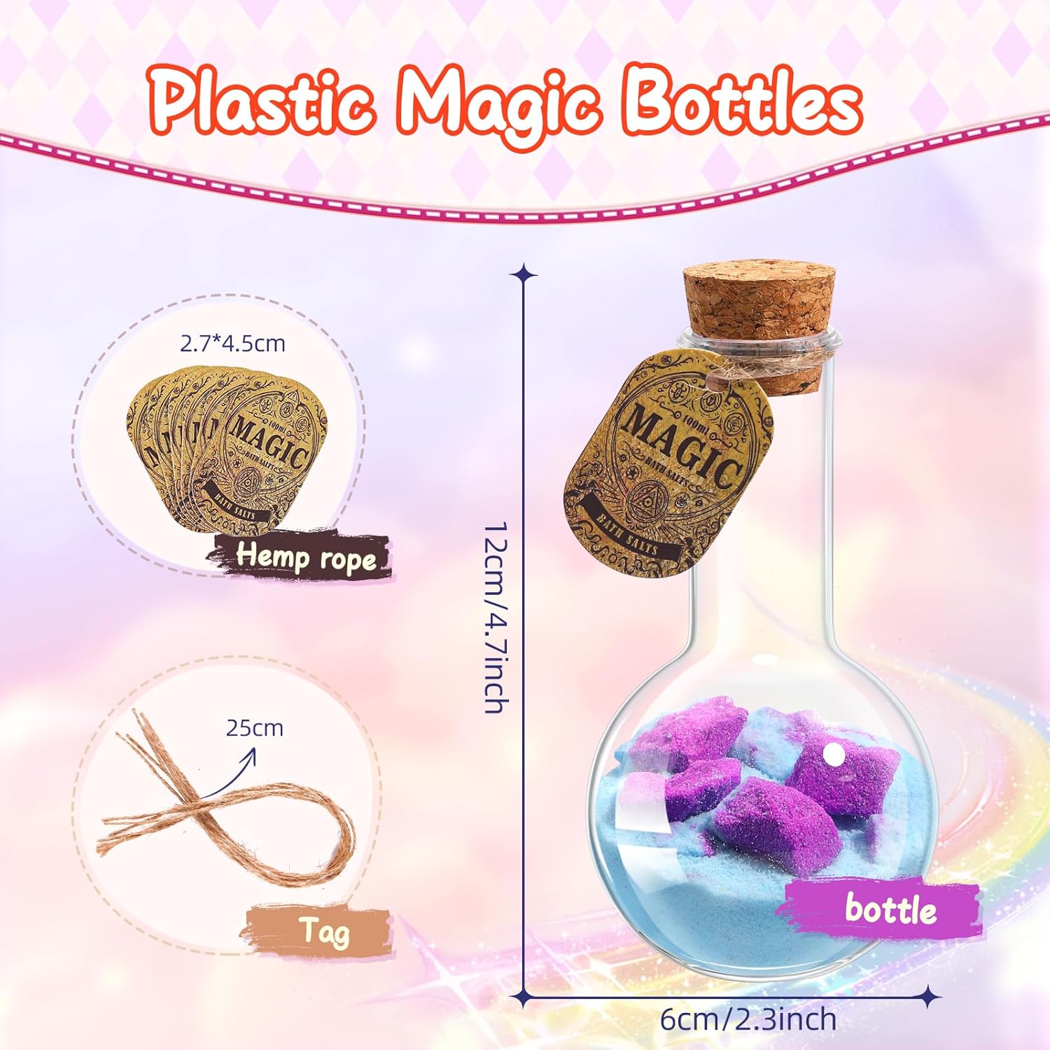 MeCids Magic Potion Bubble Bath Bombs for Kids 6 Pack - Safe Non-Toxic Toddler Bath Color Tablets for Ages 4-12 - Image 9