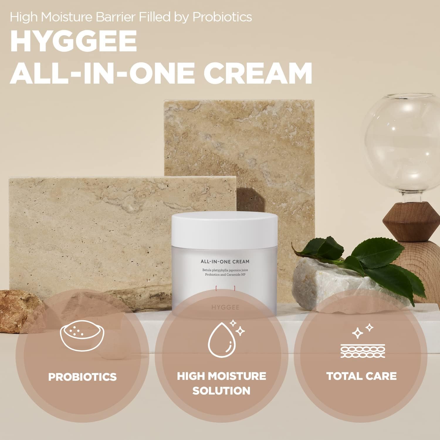 All in One Cream - High Moisture Barrier Face Moisturizer for Dry Skin - Probiotics & Ceramide - Non Sticky Moisturizing Cream - Skin Irritation Free, 2.7oz. - Image 2