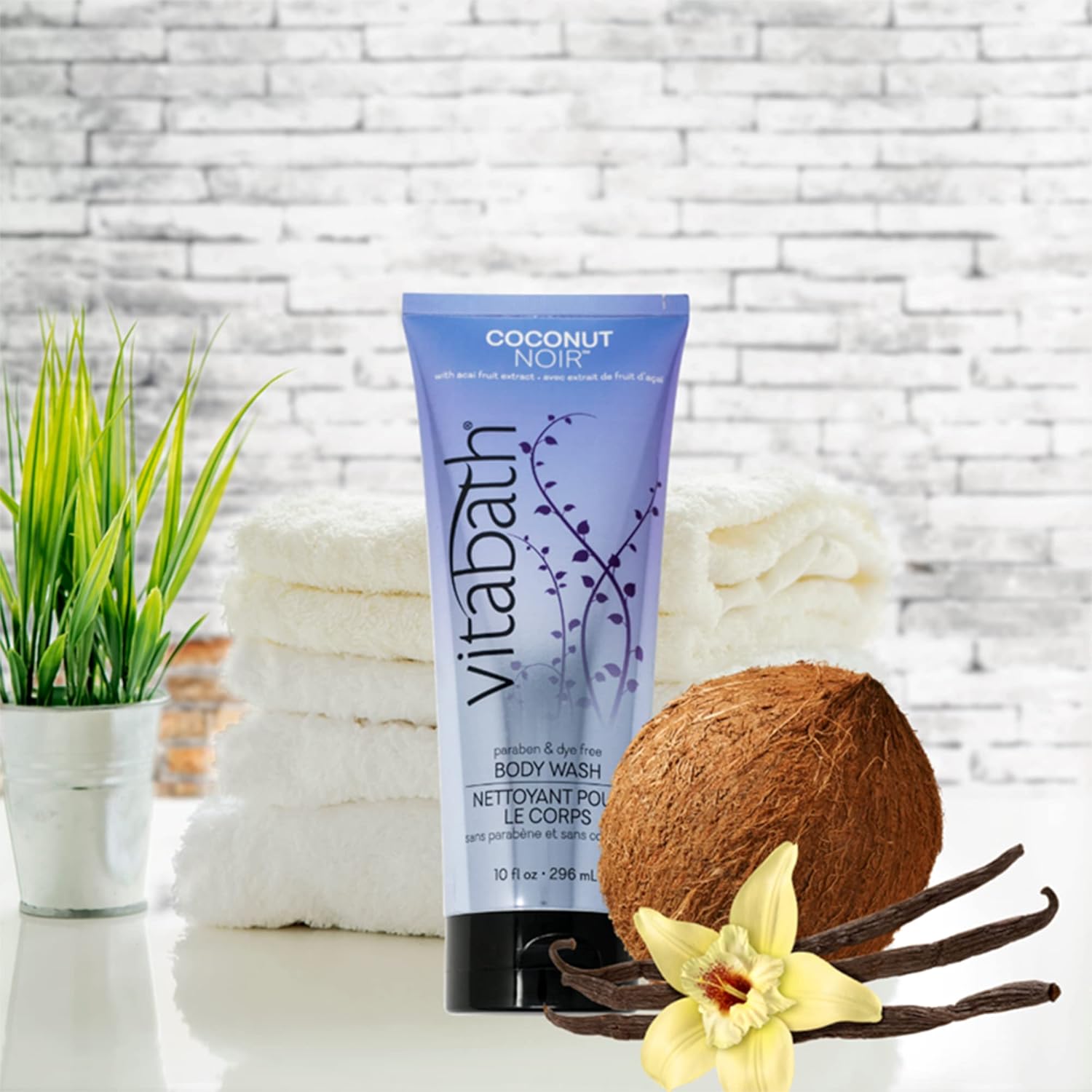 Vitabath Coconut Noir Body Wash Moisturizing Bath & Shower Cleanser & Skincare Radiant Detox & Restore Nourishing Body Polish - Cruelty-Free, Paraben-Free - 10 oz - Image 5