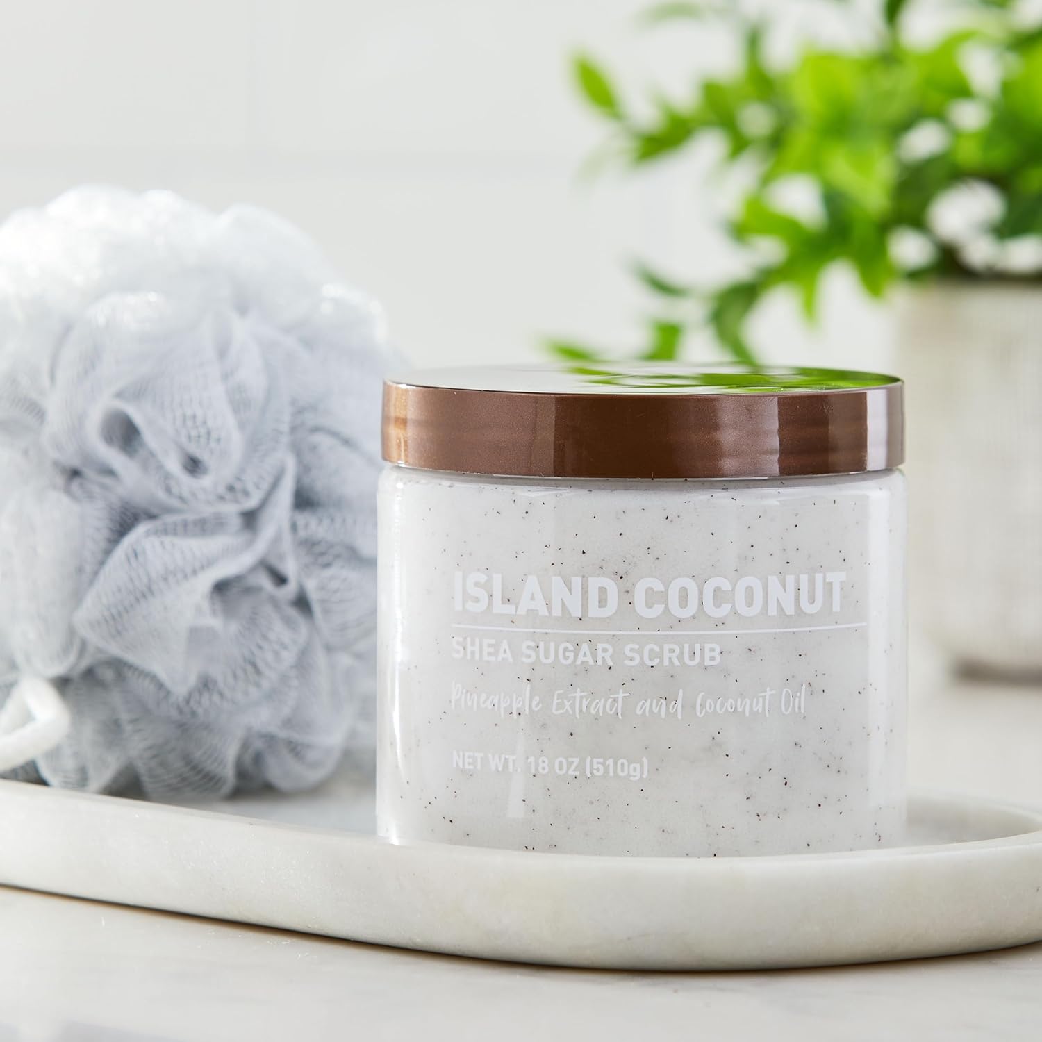 Island Coconut Sugar Scrub – Exfoliating Body Scrub for Women, Moisturizing Shea Butter, Natural Sugar Exfoliant, Hand and Foot Scrub, Paraben-Free, All Skin Types, 18 oz (Pack of 2) - Image 2
