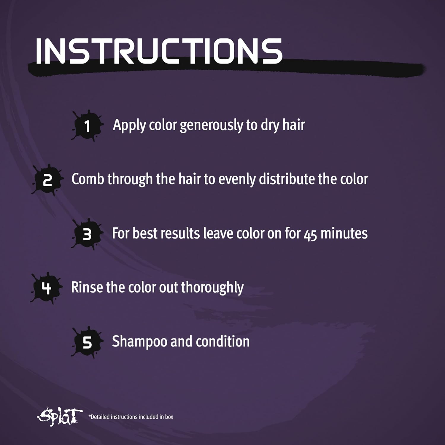 Splat Midnight Complete Semi-Permanent Vegan Hair Dye Kit 4 oz - Image 3