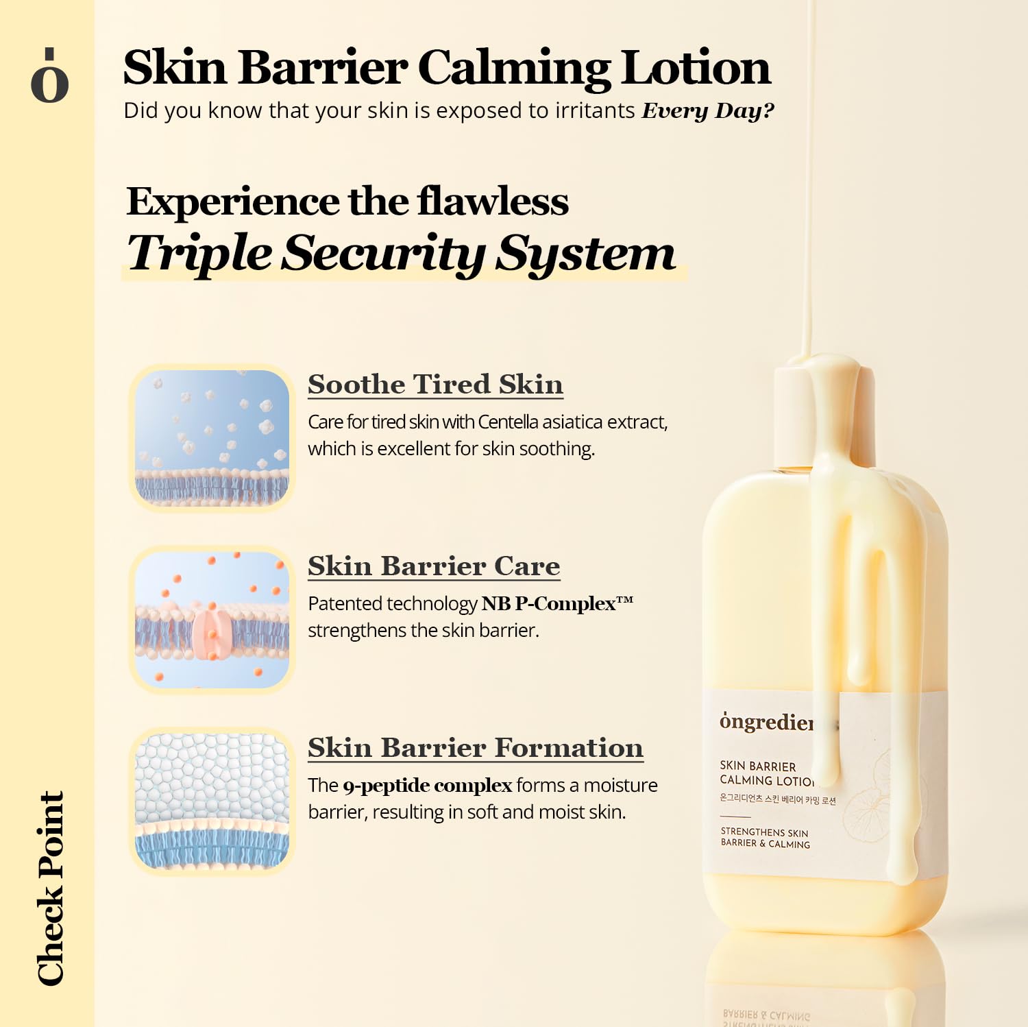 INGREDIENTS Skin Barrier Calming Lotion 2.70 fl Oz Lightweight Moisturizer for Sensitive Skin with Centella Peptides - Image 2