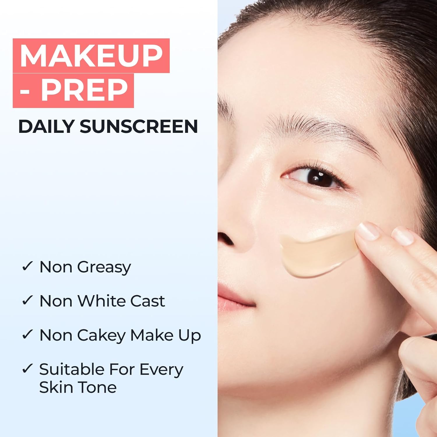 SPF 50 DOMINAS Tinted Sunscreen Moisturizer (1.7fl oz) - Tone Correction, Korean Skin Care, Broad-Spectrum UV Defense Sunblock, Water-in-Oil Formula for Lightweight, Panthenol, Sun Cream - Image 7