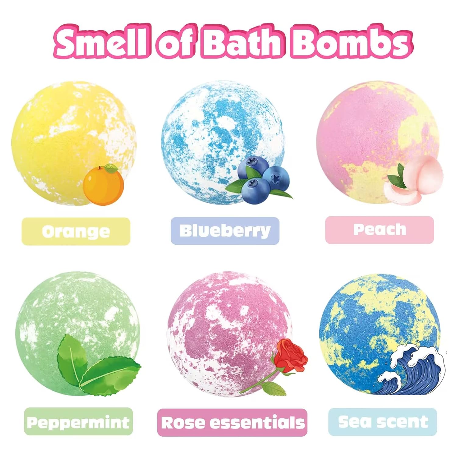 Surprise Inside Bath Bombs for Kids 6 Large Organic Bubble Bombs with Toys Age 4-9 - Image 4