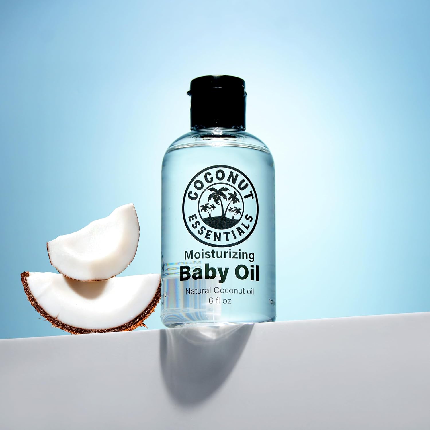Coconut Essentials BABY OIL - Liquid Coconut oil (MCT) - No Mineral oil - Unscented Moisturizer - Infant & Newborn - Massage, Scalp Sensitive Skin, Eczema & Dry Skin Relief - Fragrance Free (6oz) - Image 8