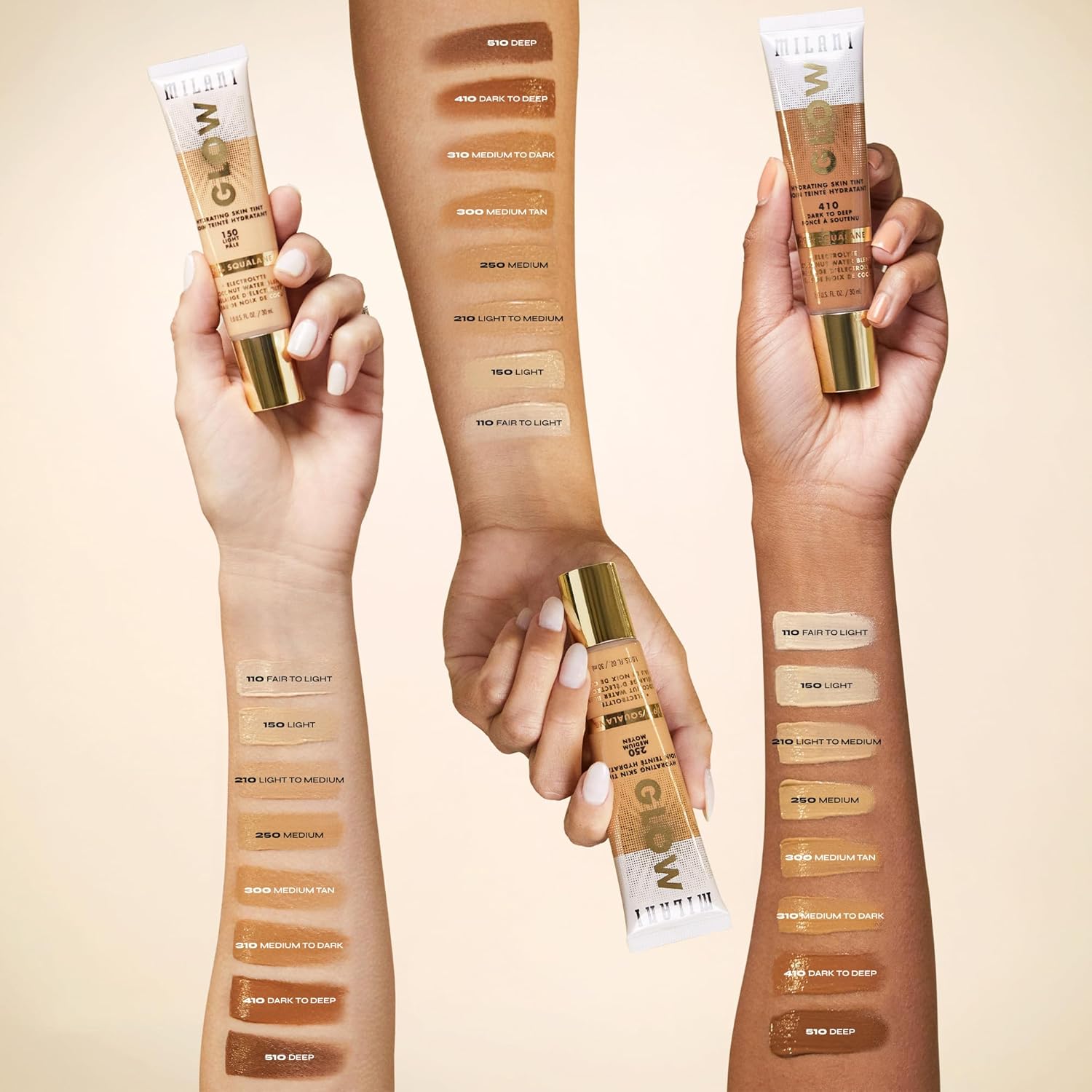 Milani Glow Hydrating Skin Tint Medium to Dark Shade Dewy Finish Light Coverage 1.0 oz - Image 4