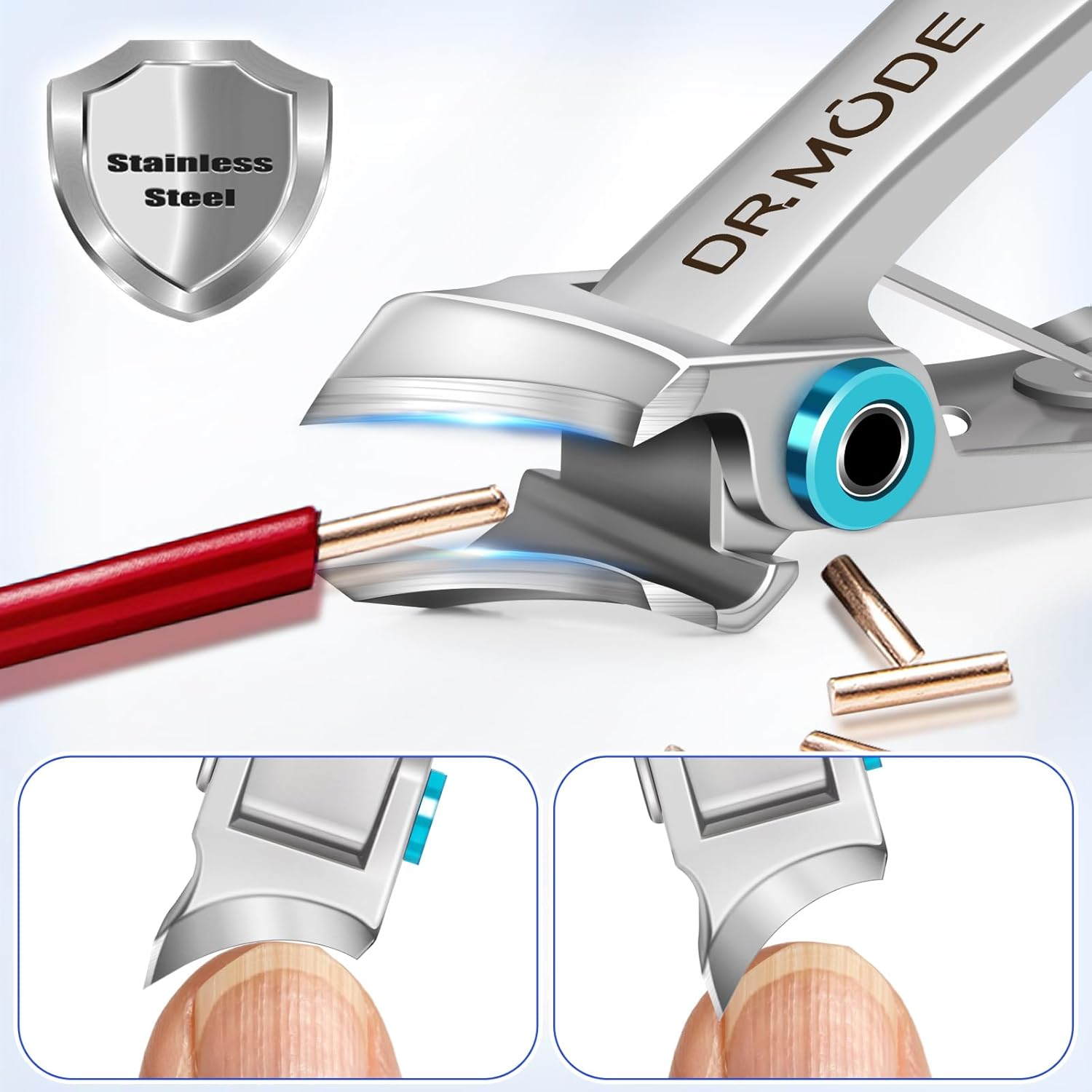 Toenail Clippers for Thick Toenails for Seniors, Slanted Nail Clippers for Men Thick Ingrown Nails with Wide Jaw Opening, Heavy Duty Curved Large Fingernail Ingrown Toenail Clippers - Image 6