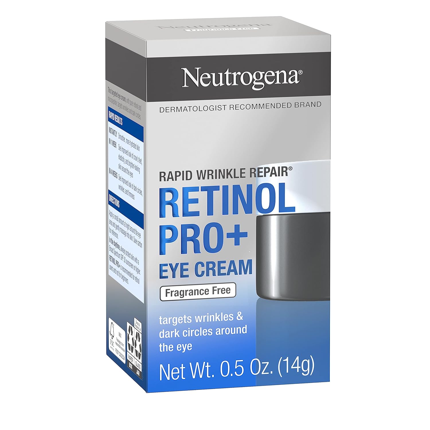 Neutrogena Rapid Wrinkle Repair Retinol Pro+ Anti-Wrinkle Eye Cream, Targeted Eye Cream for Wrinkles & Dark Circles, Formulated without Fragrance, Dyes, Phthalates, and Parabens, 0.5 oz - Image 15