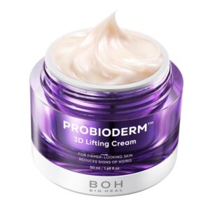 Probioderm 3D Lifting Cream 1.7 fl oz | Advanced Korean Anti-Aging Probiotic Facial Night Cream with 17-Peptide Complex & Patented Probioderm for Wrinkles on Face and Neck