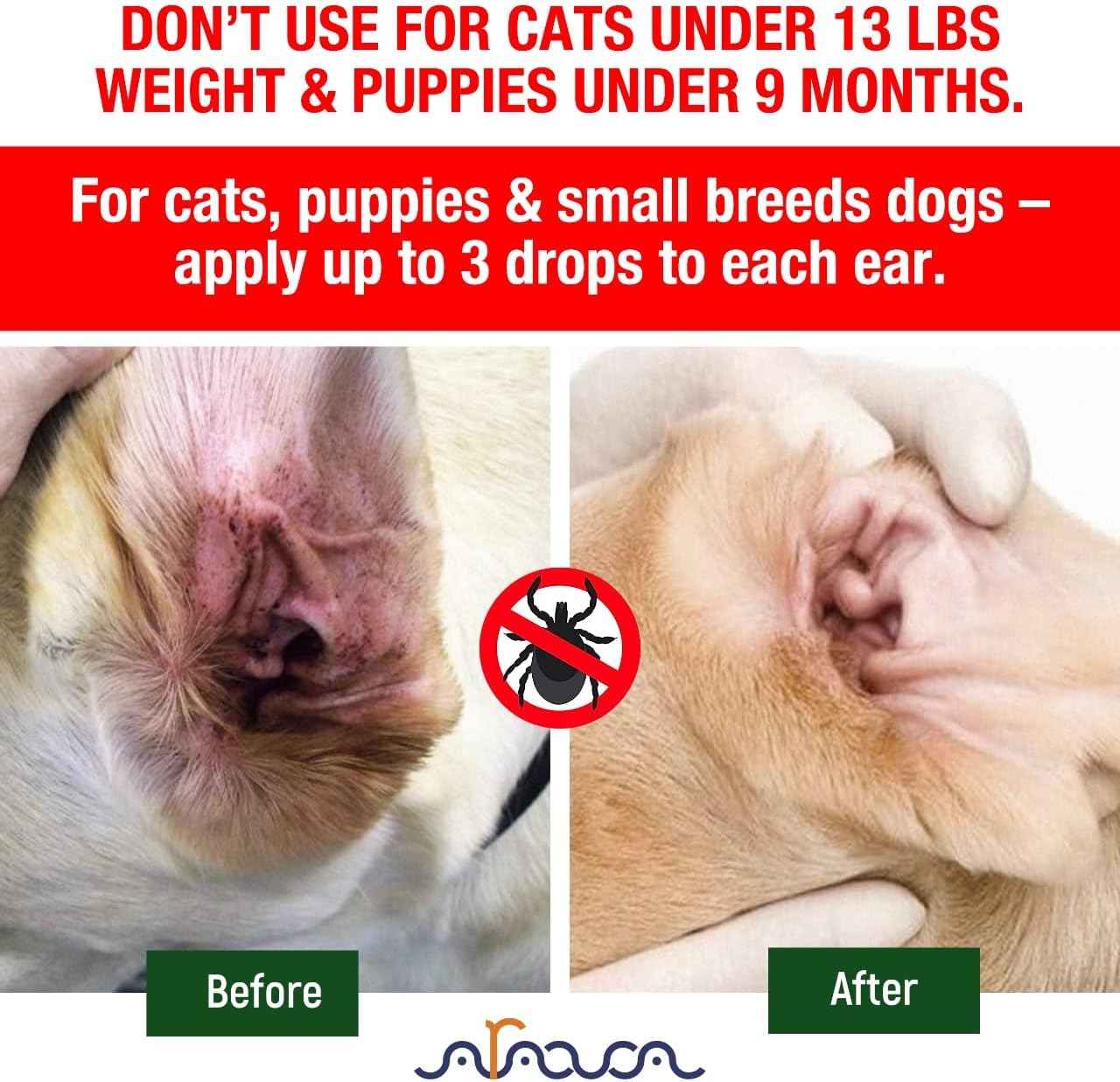 Arava Natural Ear Mite Treatment for Cats and Dogs - Effective Ear Cleaning Drops for Cat and Dog Ear Mites and Prevent Infections - NOT for Cats Under 13 LBS & Puppies Under 9 Months - Image 2
