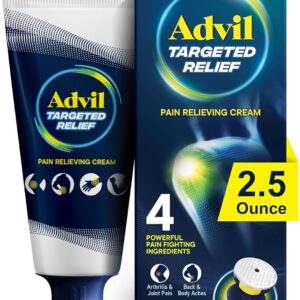 Advil Targeted Relief Pain Relieving Cream with Massage Applicator, Up to 8 Hours of Powerful Relief of Minor Arthritis Pain, Joint Pain, Lower Back Pain and Muscle Pain, 2.5 oz