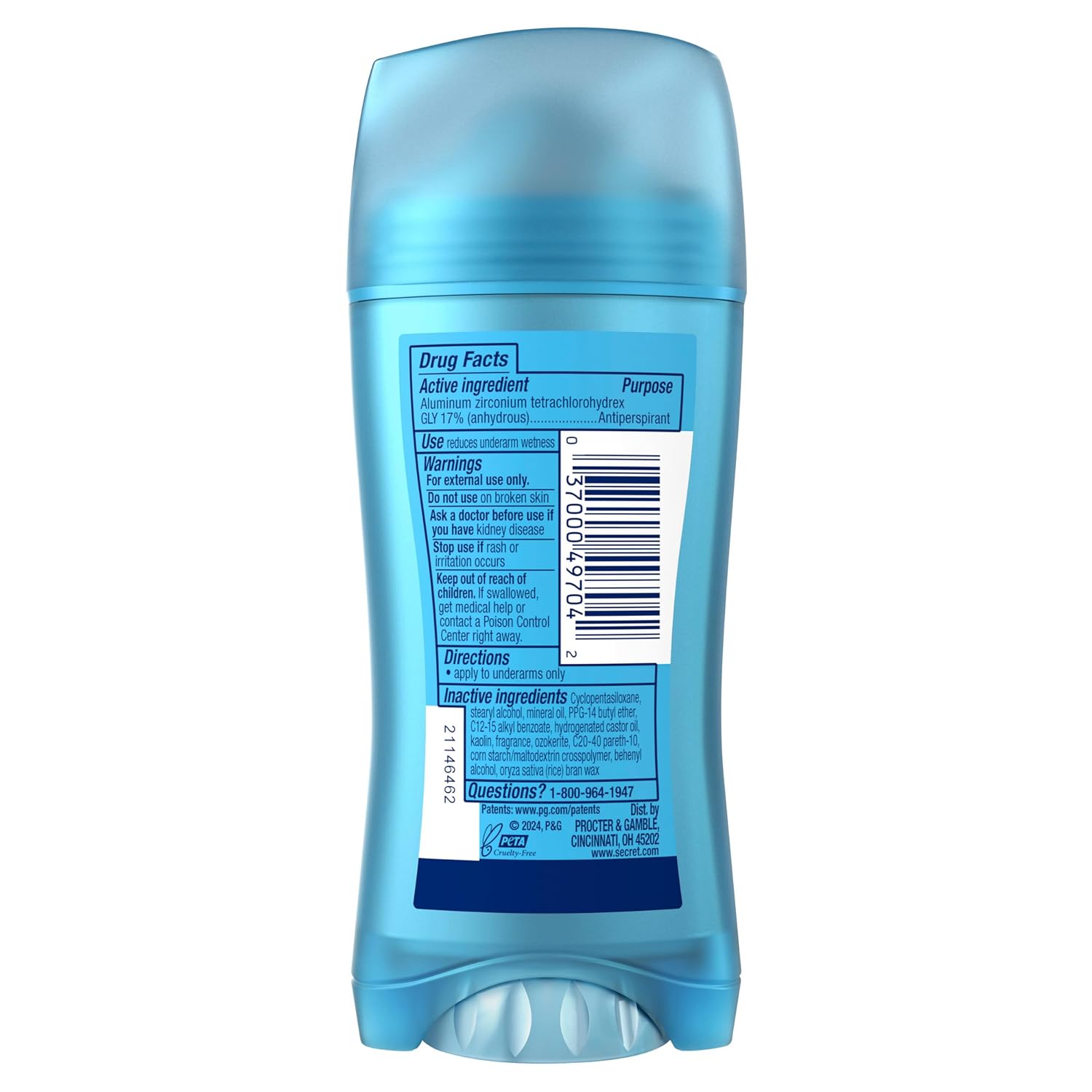 Secret Fresh Antiperspirant Deodorant for Women, 72hr Breathable Sweat & Odor Protection, Instant Freshness & Gentle, PH Balancing Minerals, Clear Gel, Relaxing Lavender Scent, 2.6 oz - Image 9