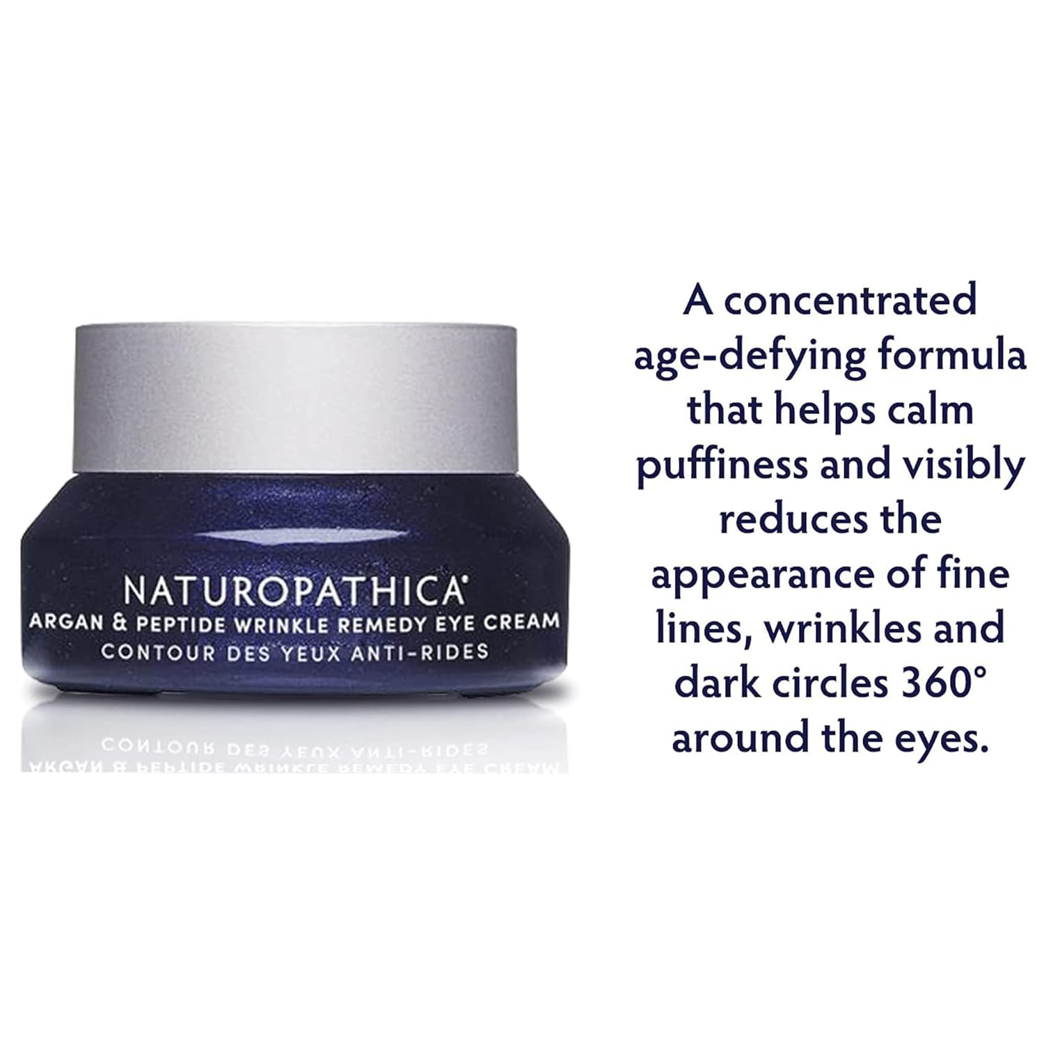 Naturopathica Argan & Peptide Wrinkle Remedy Eye Cream, Daily Under Eye Cream to Help Reduce Puffy Eyes and Hydrate Skin, Firming Eye Cream to Help Diminish Fine Lines & Wrinkles, 0.5 fl oz - Image 2