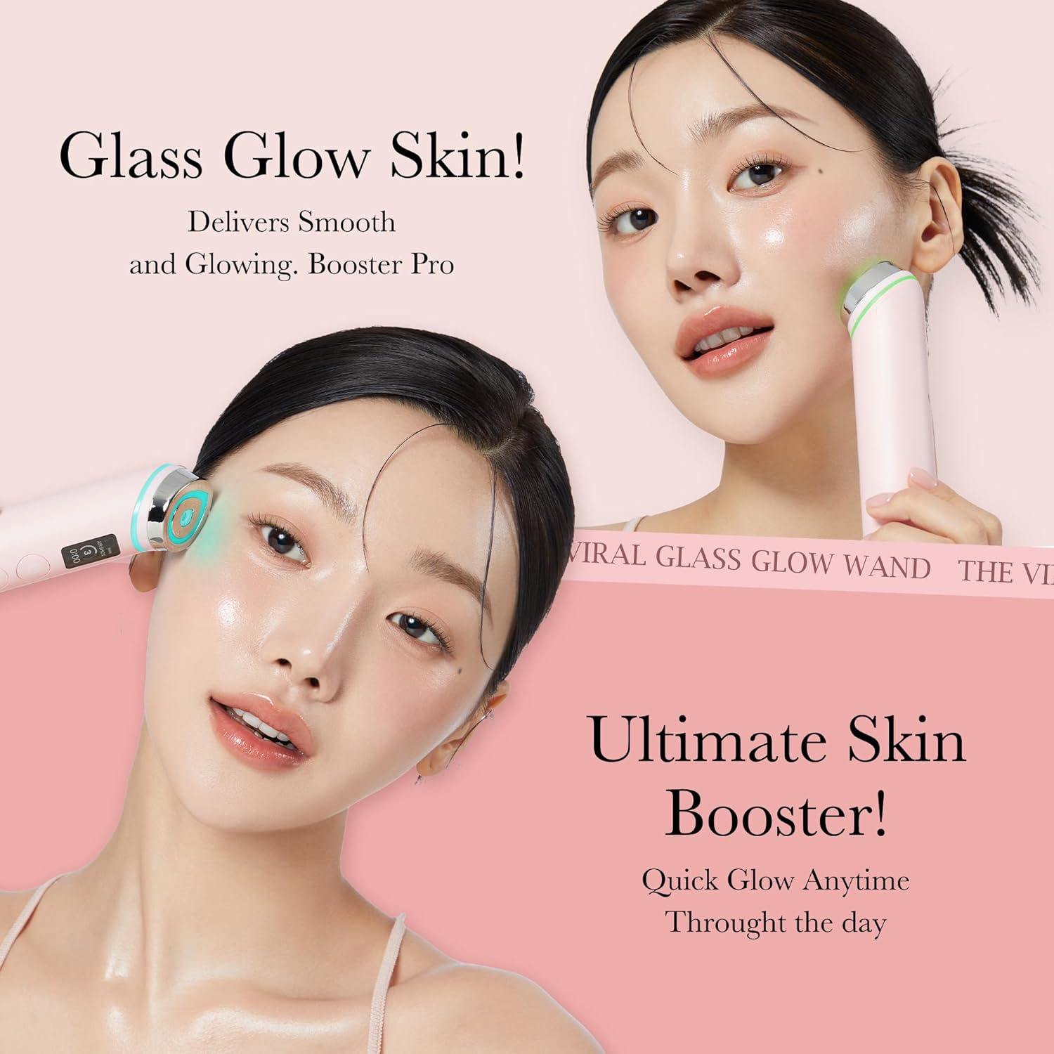 medicube Age-R Booster Pro Pink | 6-in-1 Real Glass Glow Beauty Massager | Looking Glass Skin | Korean Skin Care - Image 3