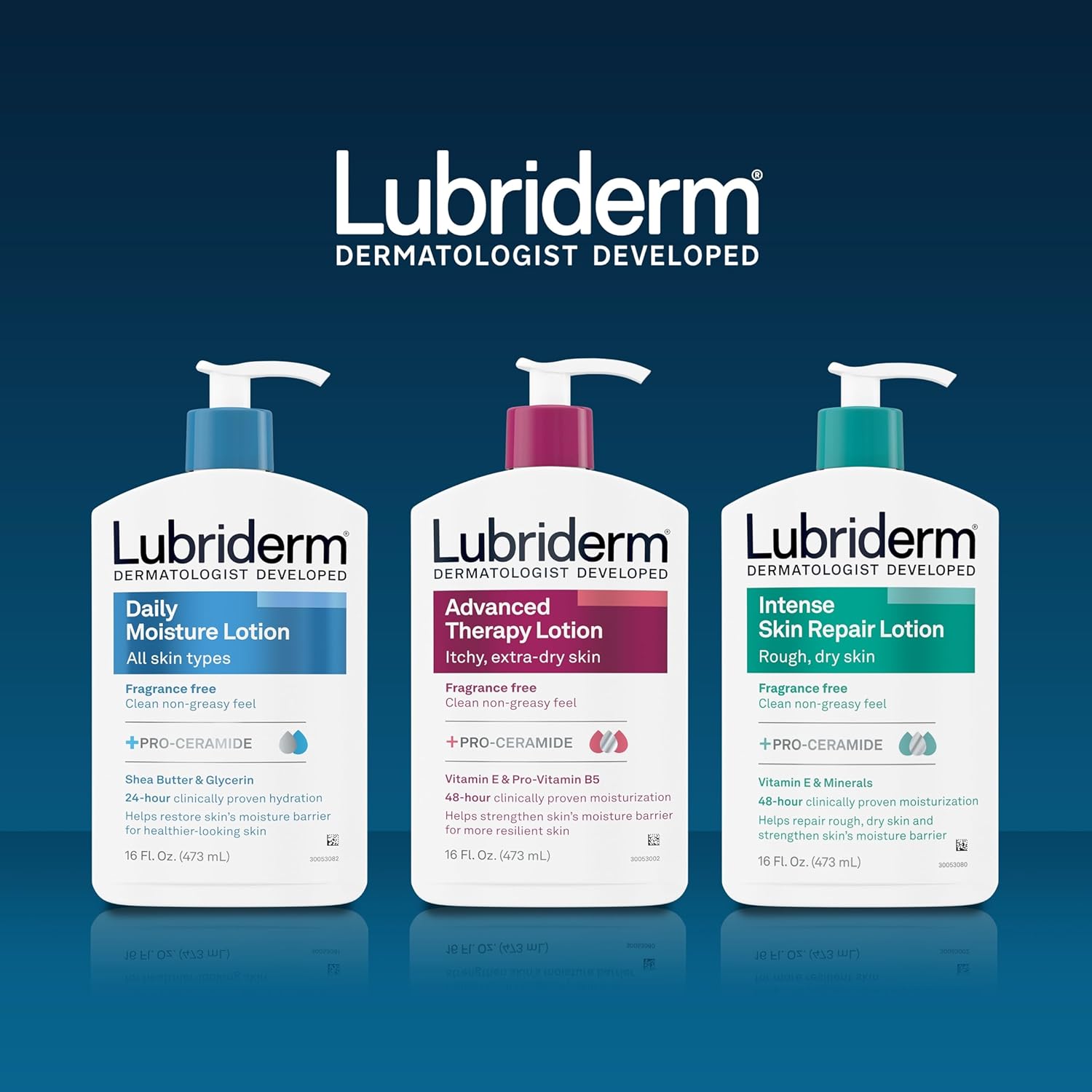 Lubriderm Value-Size Daily Moisture Lotion + Pro-Ceramide with Shea Butter & Glycerin Moisturizes Dry Skin, Hydrating Face, Hand & Body Lotion is Lightly Scented & Non-Greasy, 32 fl. oz - Image 6