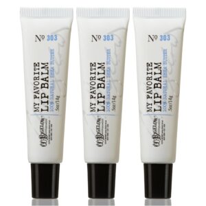 C.O. Bigelow My Favorite Lip Balm Trio, Lip Tubes for Dry Lips, Moisturizing with Shea Butter, Bulk Balm 3 Pack, 0.5 oz Each