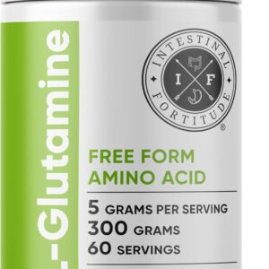 Intestinal Fortitude L-Glutamine L Glutamine Powder - Close Out - Free Form Amino Acid Supplement, Leaky Gut, Made in The USA, Vegan, Unflavored, Non-GMO & Gluten-Free