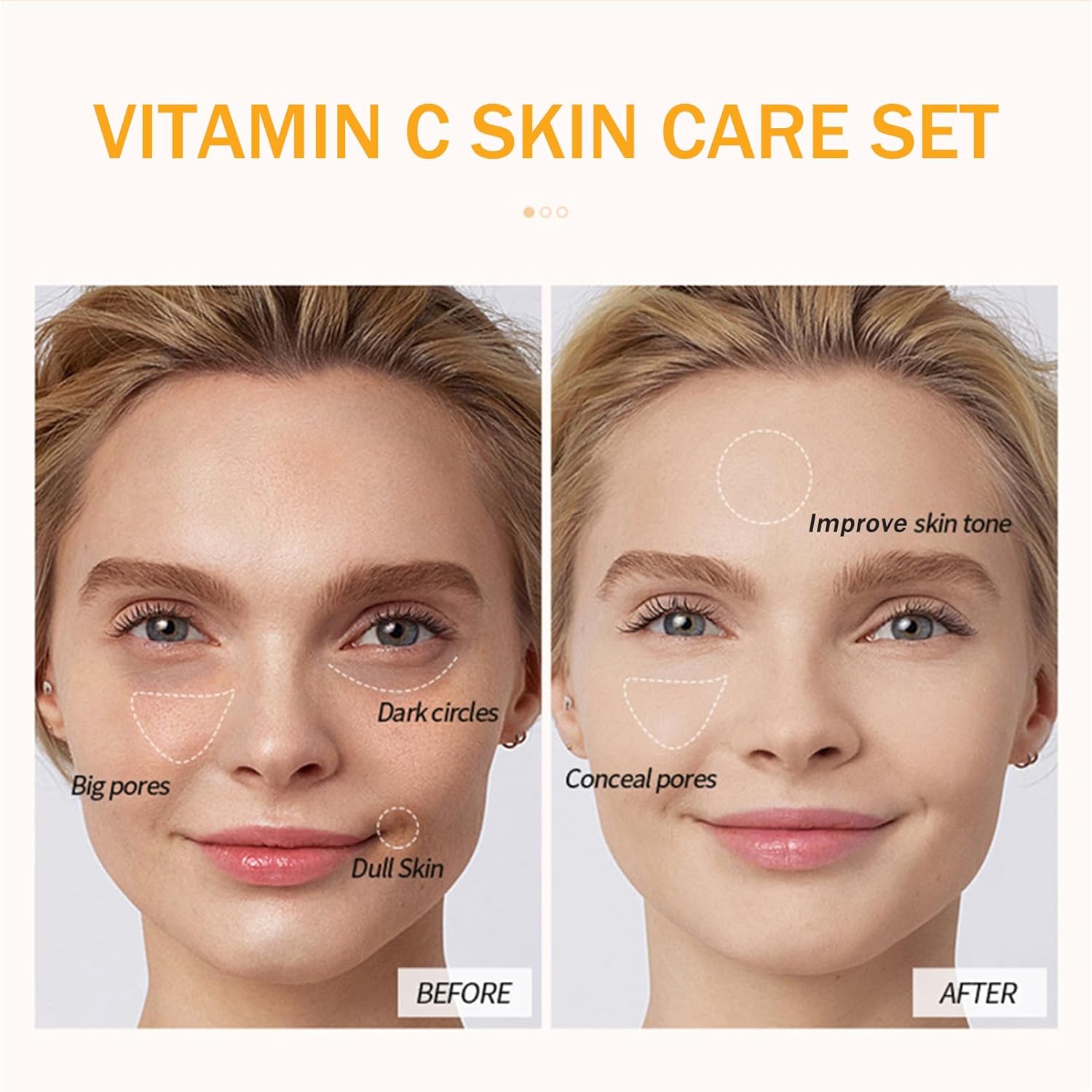 8-Piece Vitamin C Hydrating Facial Skin Care Travel Set for Women and Teens - Image 4