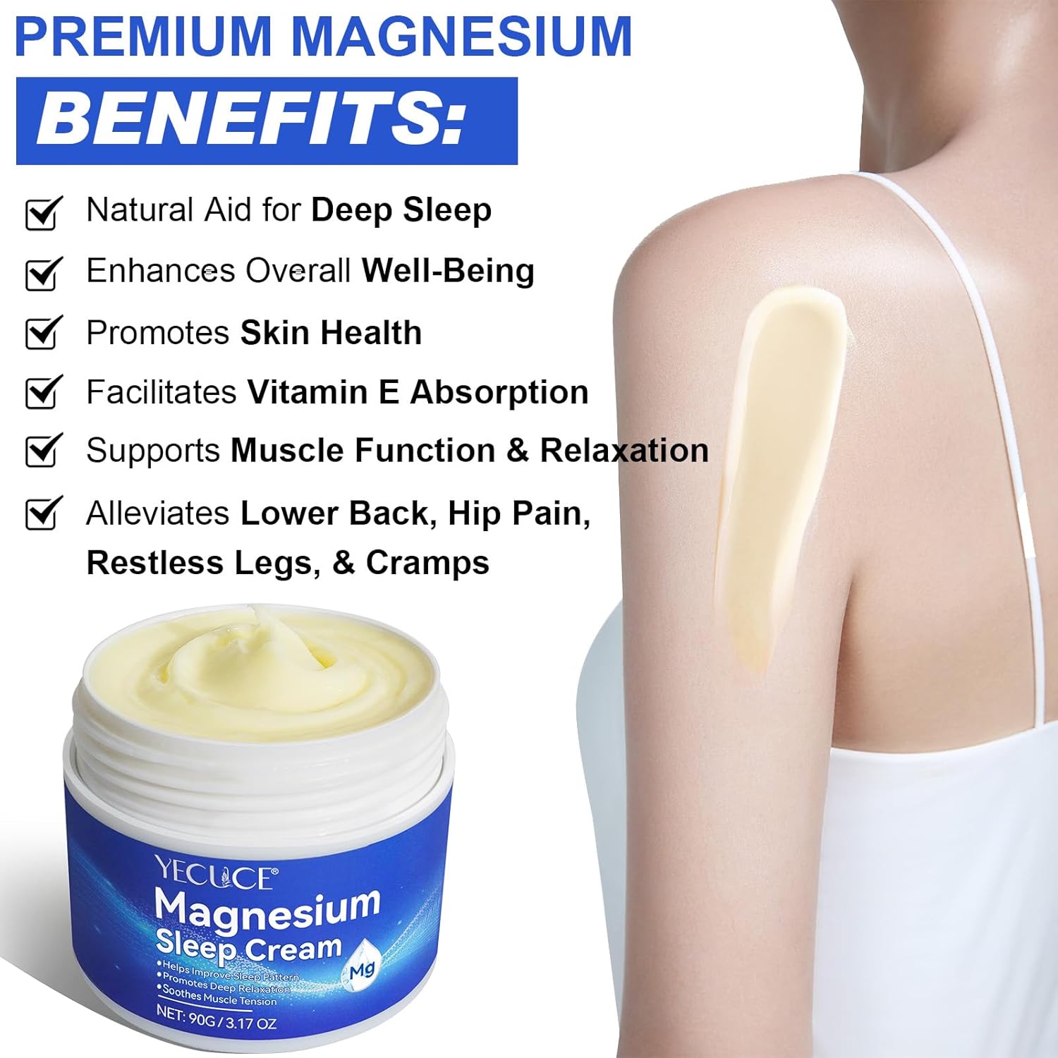 Magnesium Cream for Feet, Magnesium Oil for Feet, Magnesium Lotion, Magnesium Cream 3.17 OZ, Topical Magnesium, Soothes Muscle Tension, High Concentration Genuine Zechstein Topical Magnesium Chloride - Image 4