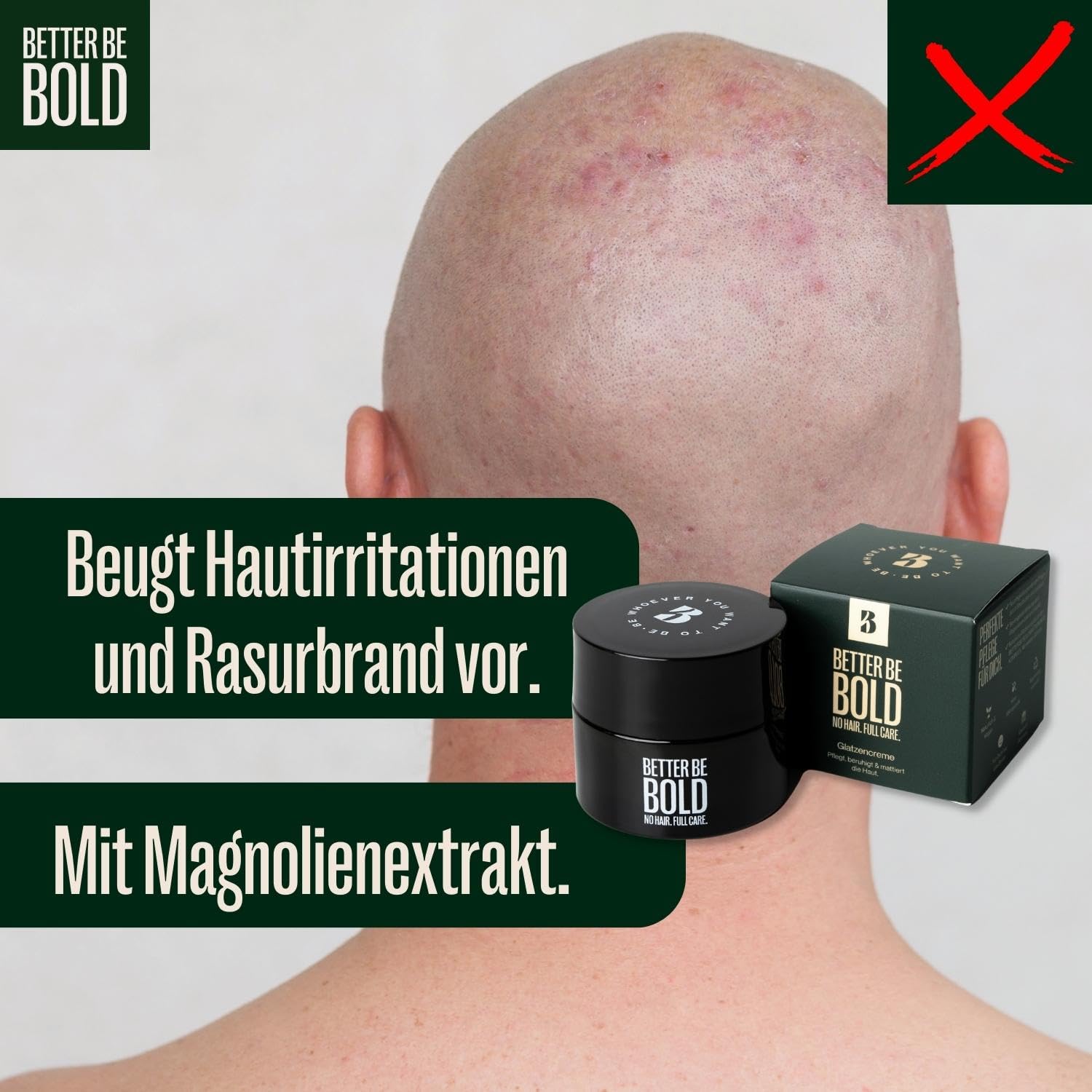 Nourishing bald cream (0-3 mm) with matte effect. Absorbs quickly. Fresh fragrance. Soothing skin after shaving thanks to magnolia extract. Natural and vegan. Made in Germany - Image 4