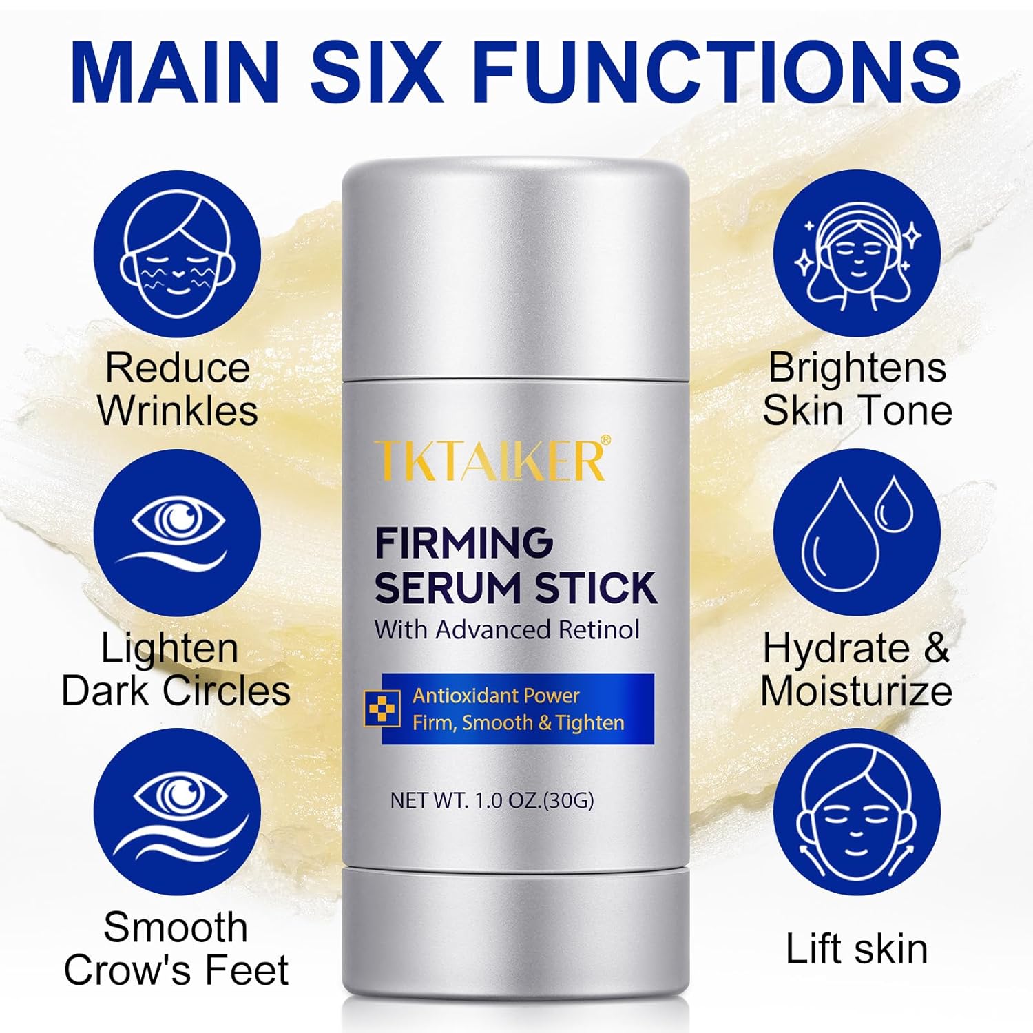 Advanced Retinol Firming Stick 1.0 Oz for Wrinkles and Laugh Lines with Antioxidants and Peptides - Image 7