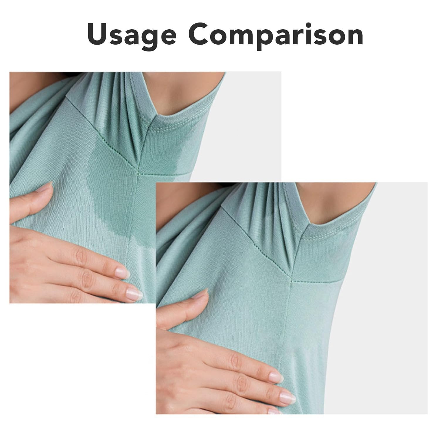 50 Pcs Underarm Sweat Pads, Versatile Slim Armpit Sweat Pads, Non Scarring Stretch Armpit Antiperspirant Sticker, Disposable Sweat Absorption Patch for Exercising, Women - Image 2
