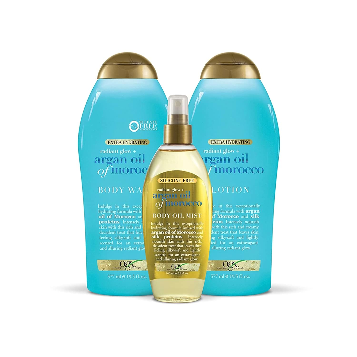 OGX Radiant Glow Argan Oil of Morocco Extra Hydrating Body Lotion Dry Skin 19.5 Ounce - Image 7