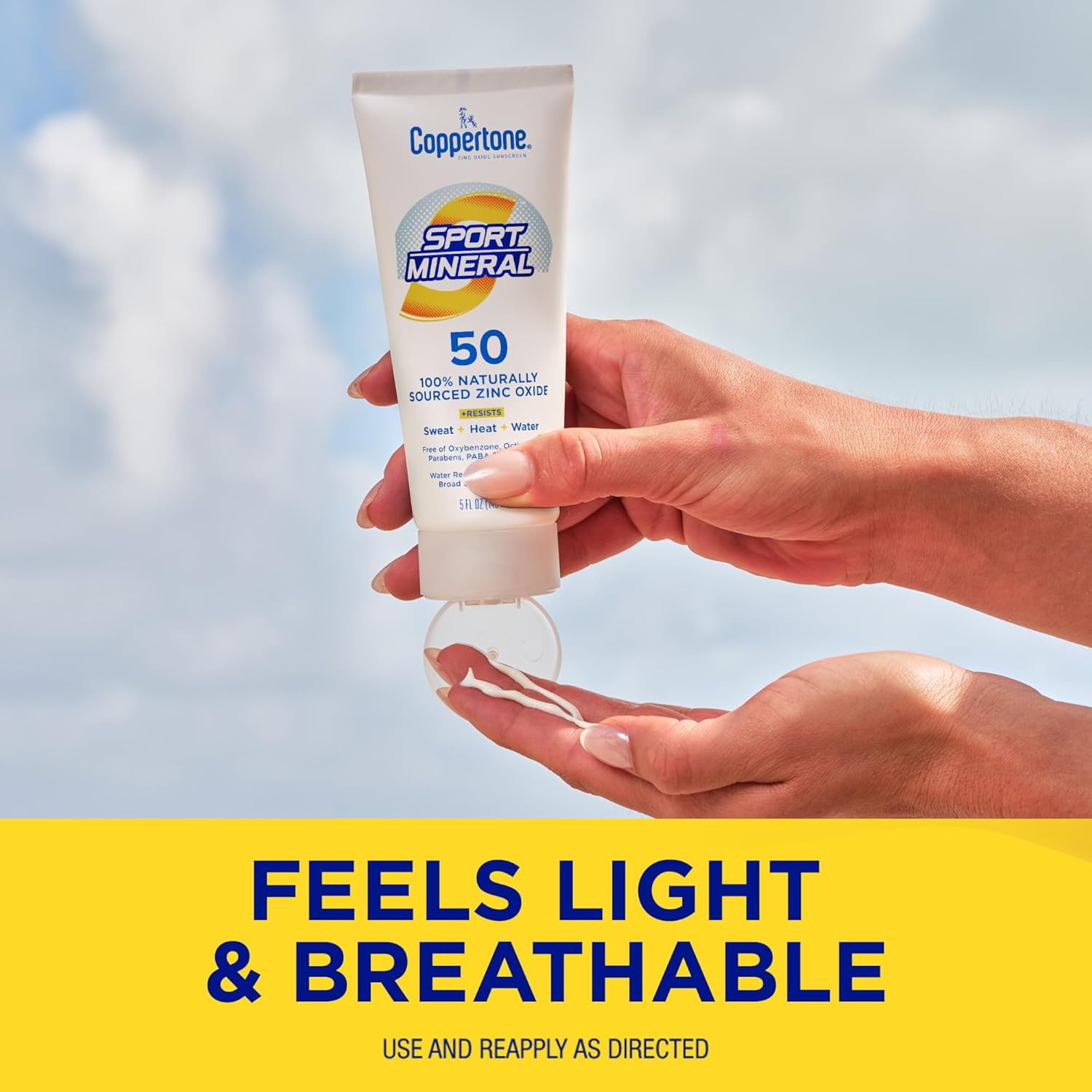 Coppertone SPORT SPF 50 Sunscreen Lotion, 5 Fl Oz, Water Resistant Formula - Image 7