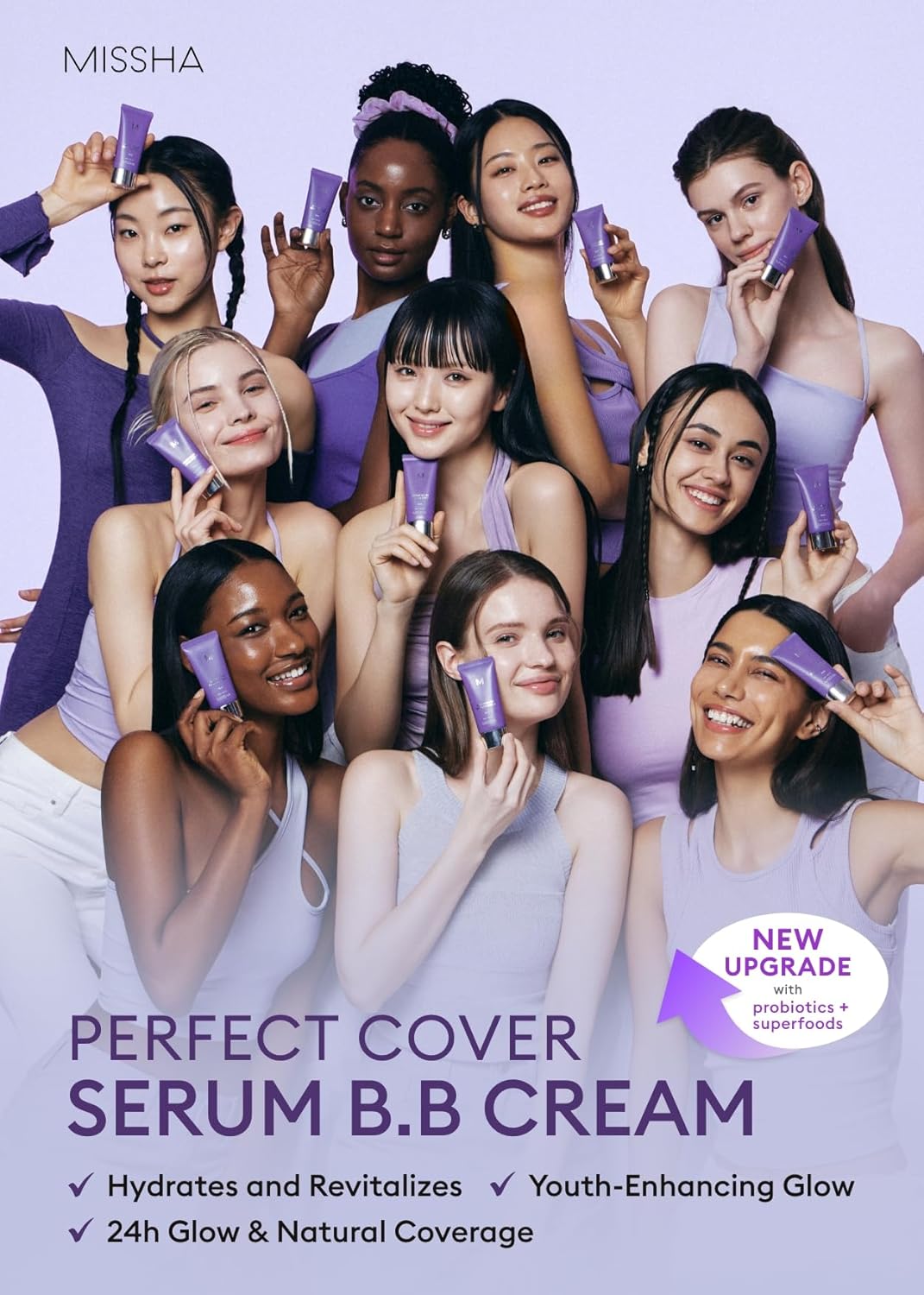 MISSHA M PERFECT COVER SERUM BB CREAM No.41 Medium Tan- Tan/Deep with Warm Undertone, Skin Tint, Tinted Moisturizer, Skin Care Foundation Makeup, Superfood Complex,Glass Skin, Korean Makeup,1.18 Fl oz - Image 2