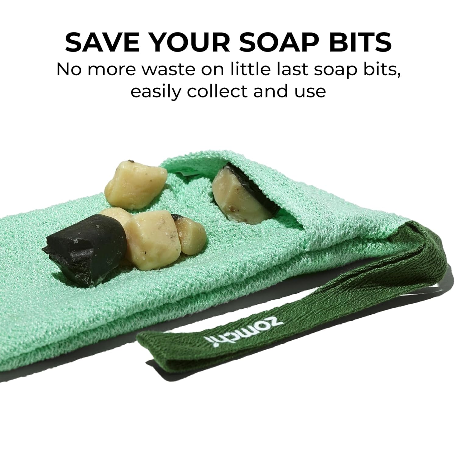 ZOMCHI 2 Pack Exfoliating Soap Saver Bags Varying Roughness for Body Wash - Image 4