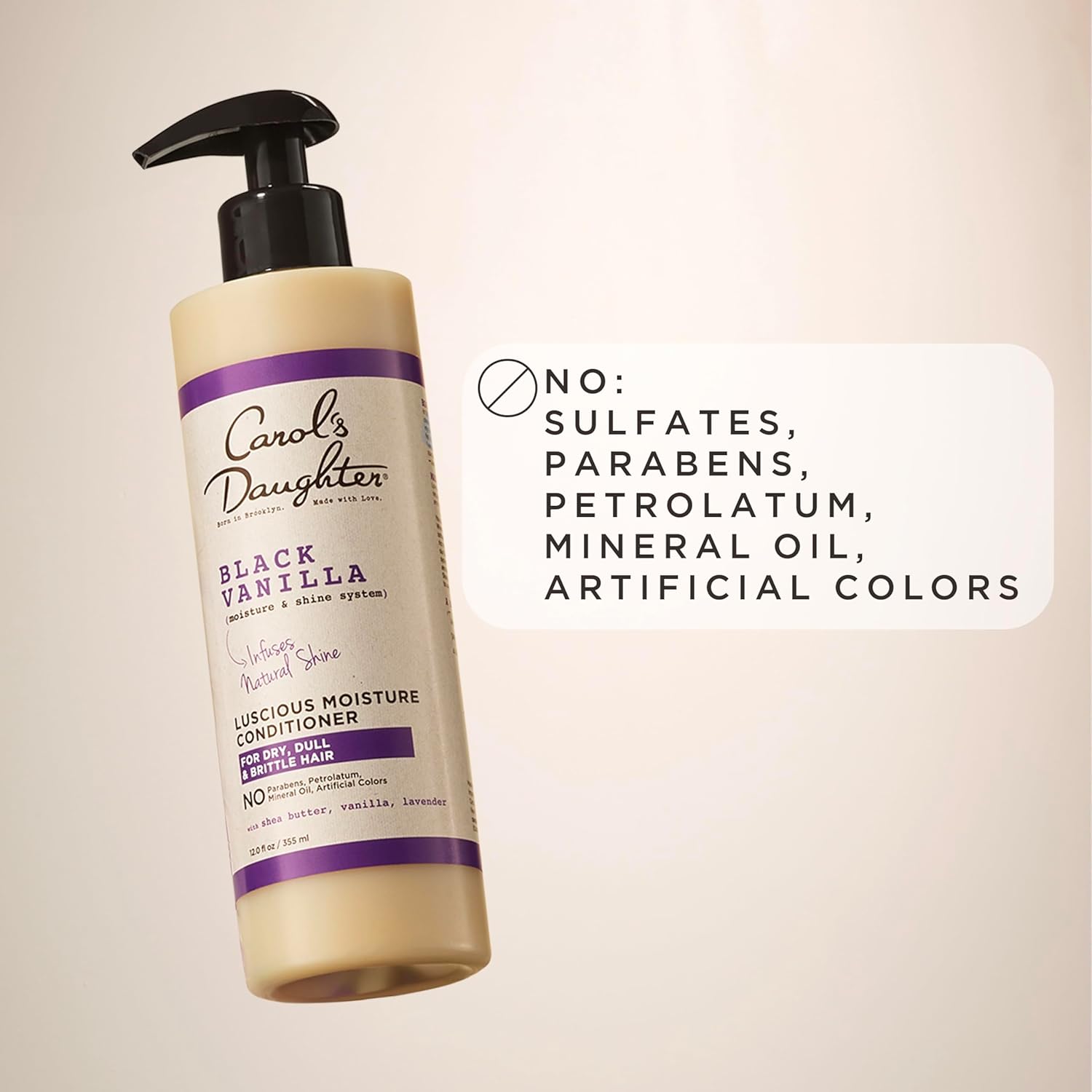 Carol's Daughter Black Vanilla Sulfate-Free Conditioner for Curly, Wavy, Natural, Dry, Damaged Hair, 12 Fl Oz - Image 7