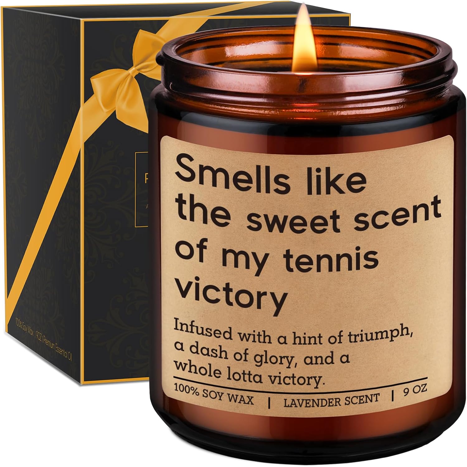 GSPY Scented Candle - Tennis Gifts for Women, Men - Funny Sports Themed Accessories Gifts for Tennis Players, Lovers - Funny Graduation, Fathers Day, Birthday Presents for Boy, Him, Female, Mom, Dad