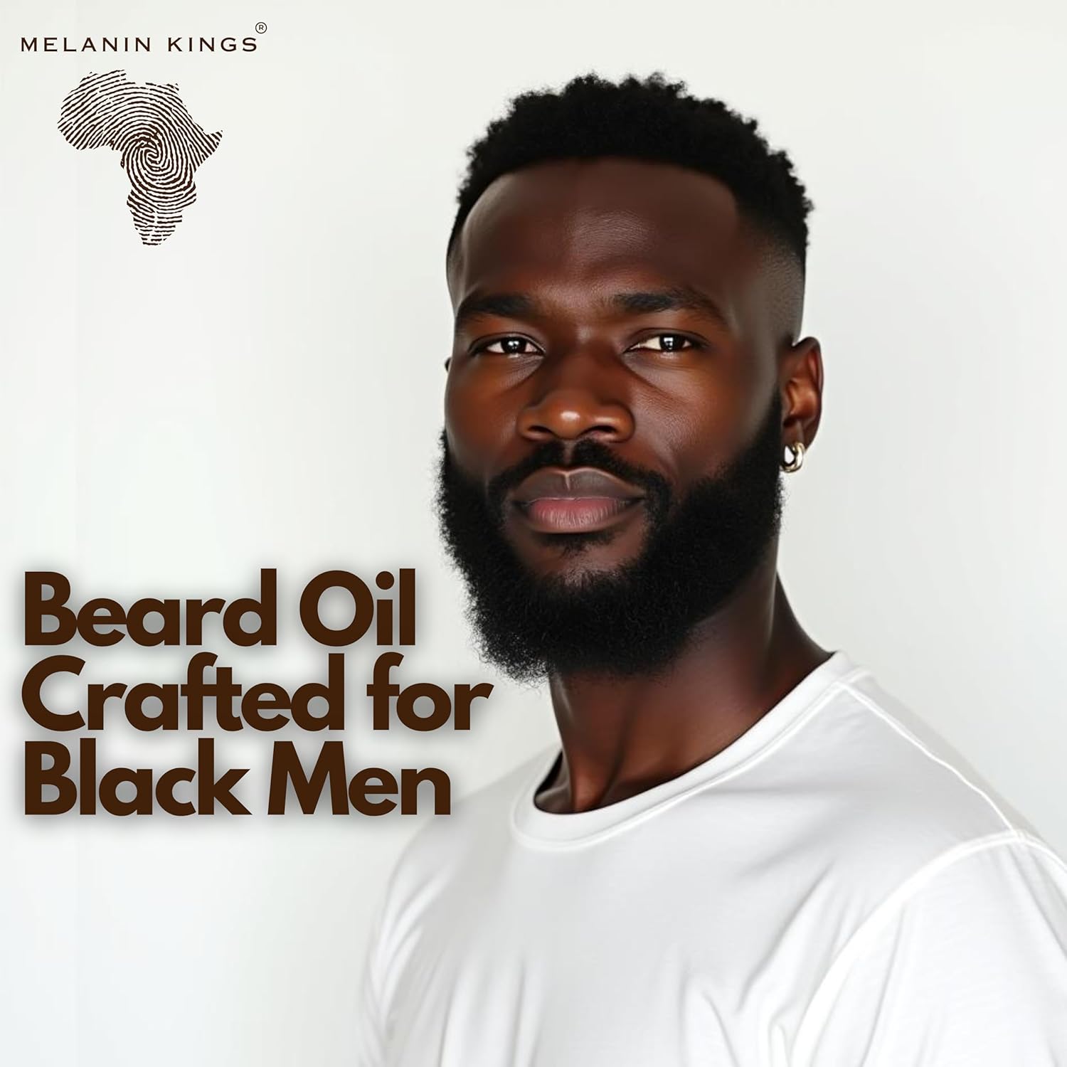Melanin Kings Beard Oil for Black Men - Specialized formula for Black Men - With ancient African Ingredients - 100% Natural Ingredients - 2fl. Oz. - Kenyan Sandalwood Scent - Image 2
