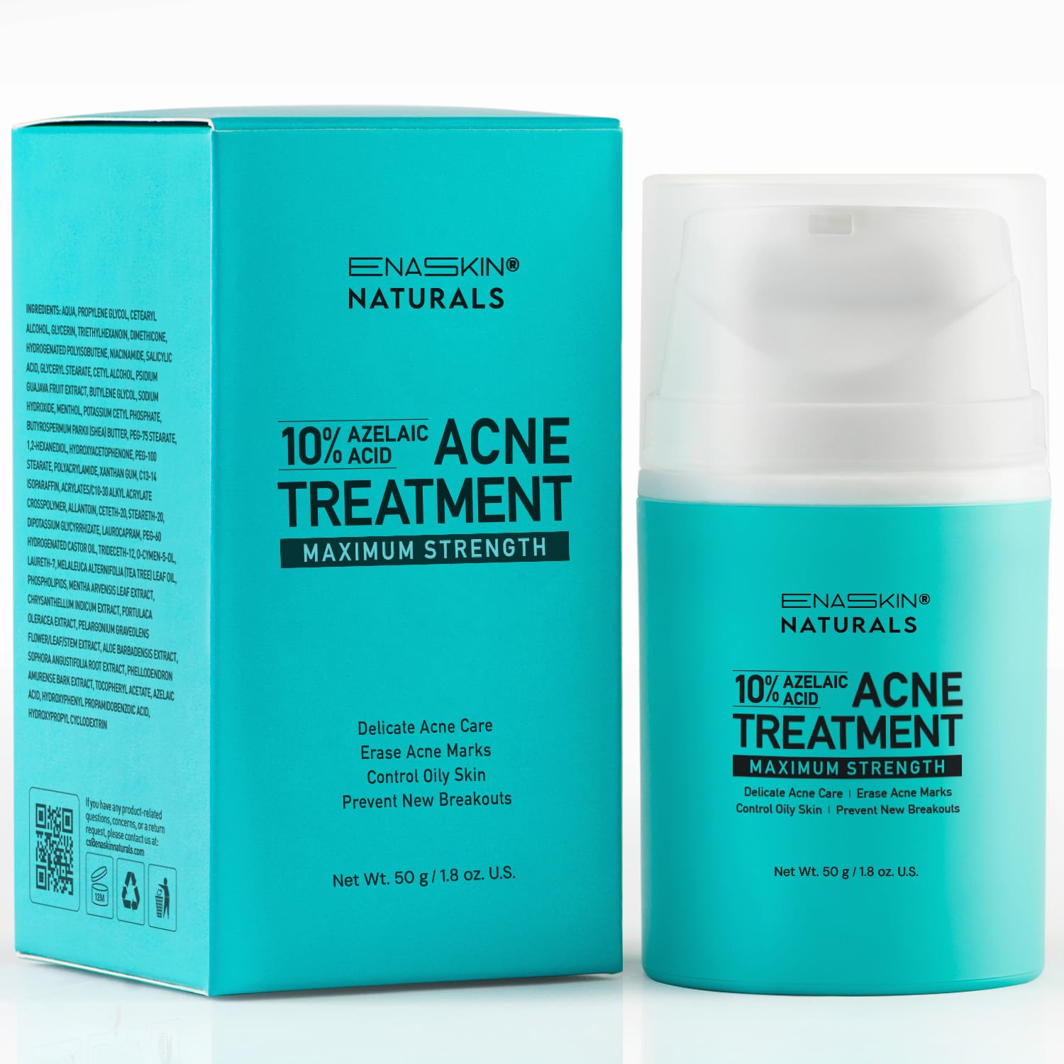 Cystic Acne Spot Treatment Cream for Face, Back and Body, Hormonal Pimple Scar Moisturizer Gel for Teens & Adults, Rapid Control and Clear Breakouts, 1.8 oz