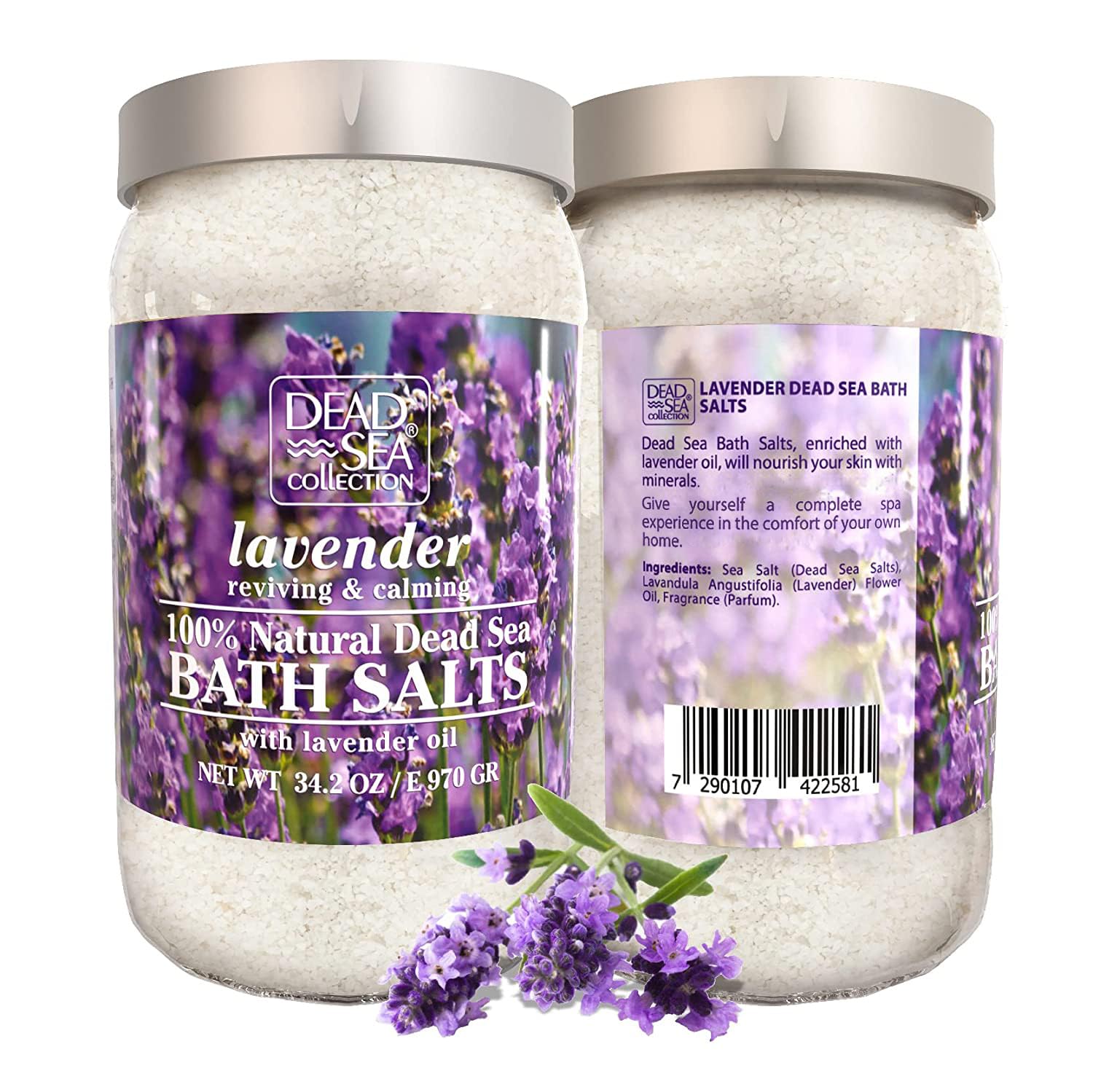 Dead Sea Collection Bath Salts with Lavender – Pure Dead Sea Salt and Lavender Oil - Nourishing Soothing and Relaxing Skin and Muscle – 34.2 Oz - Image 8