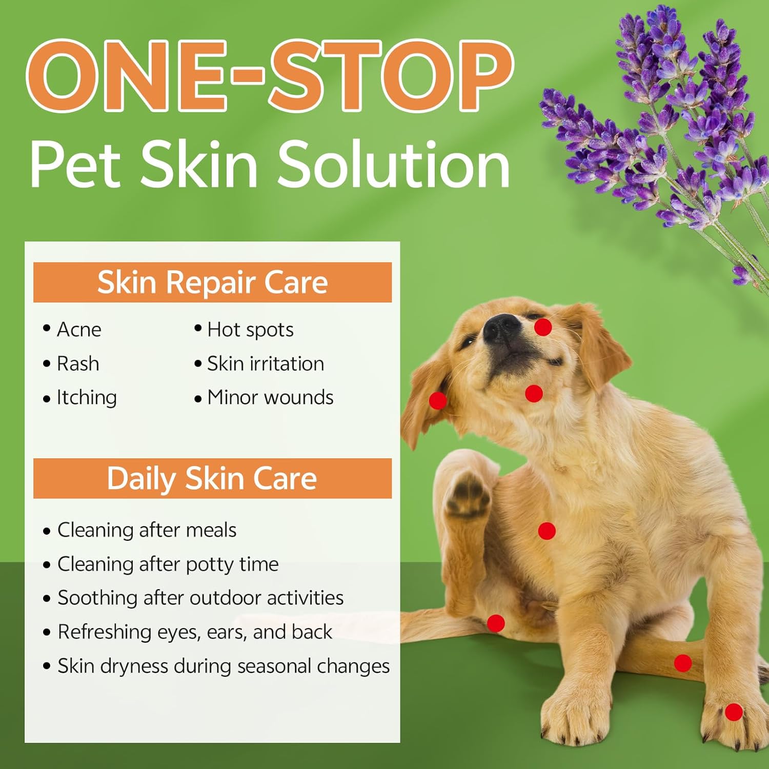 Itch Relief & Hot Spot Spray Treatment for Dogs & Cats - Natural Extract Formula for Anti Itch, Allergy Relief, Stop Scratching, Lickable, Wound Care Spray for All Animals (4.06 Fl Oz) - Image 3