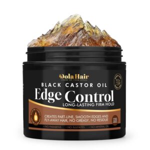 Edge Control Gel for Black Women Braiding Curly Hair Gel Firm Hold, Hair Styling Wax Non-Greasy No Flaking 4.2 Oz