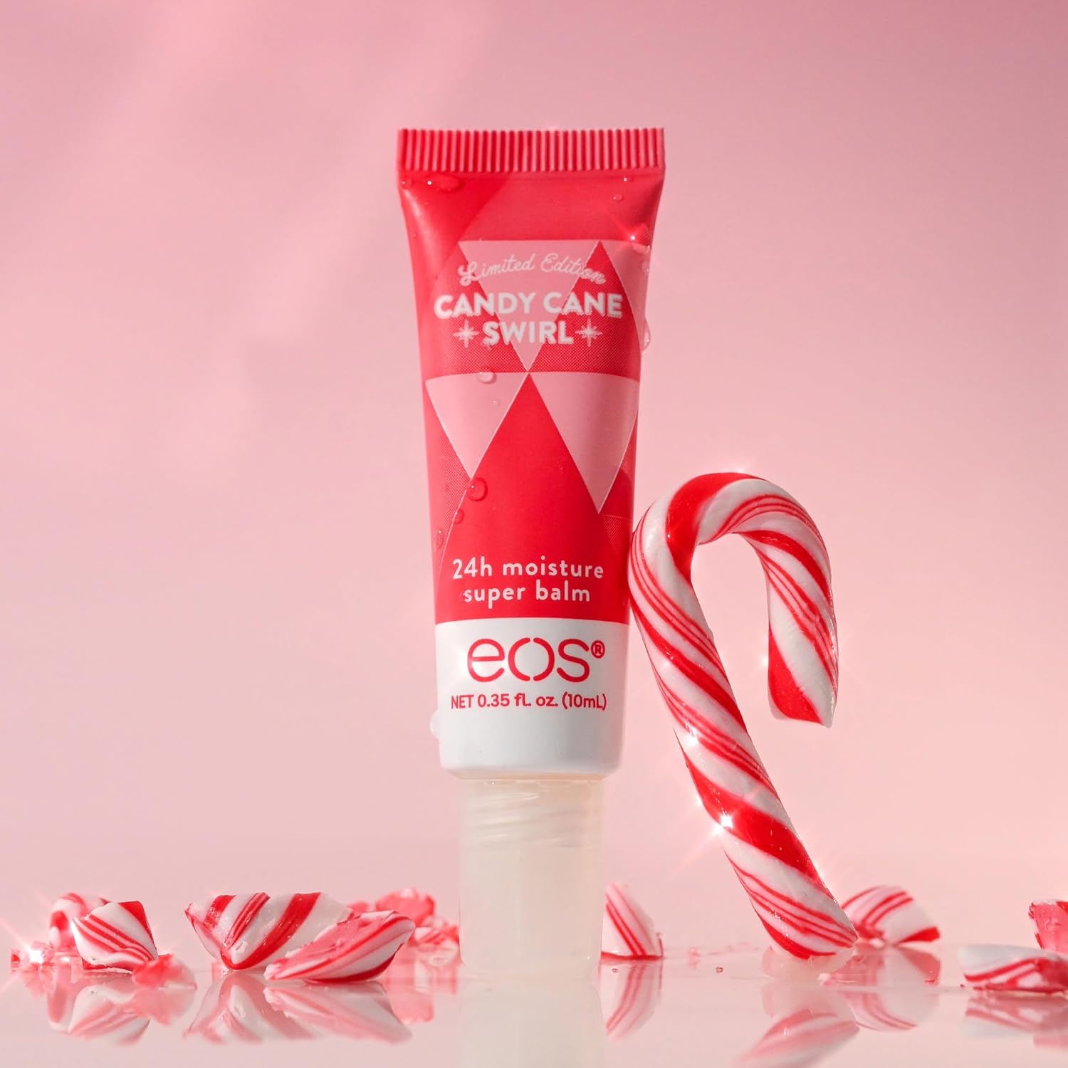 eos Holiday Lip Butter Gift- Candy Cane Swirl Super Balm, 24H Moisture, Stocking Stuffers, 0.35 fl oz - Image 3