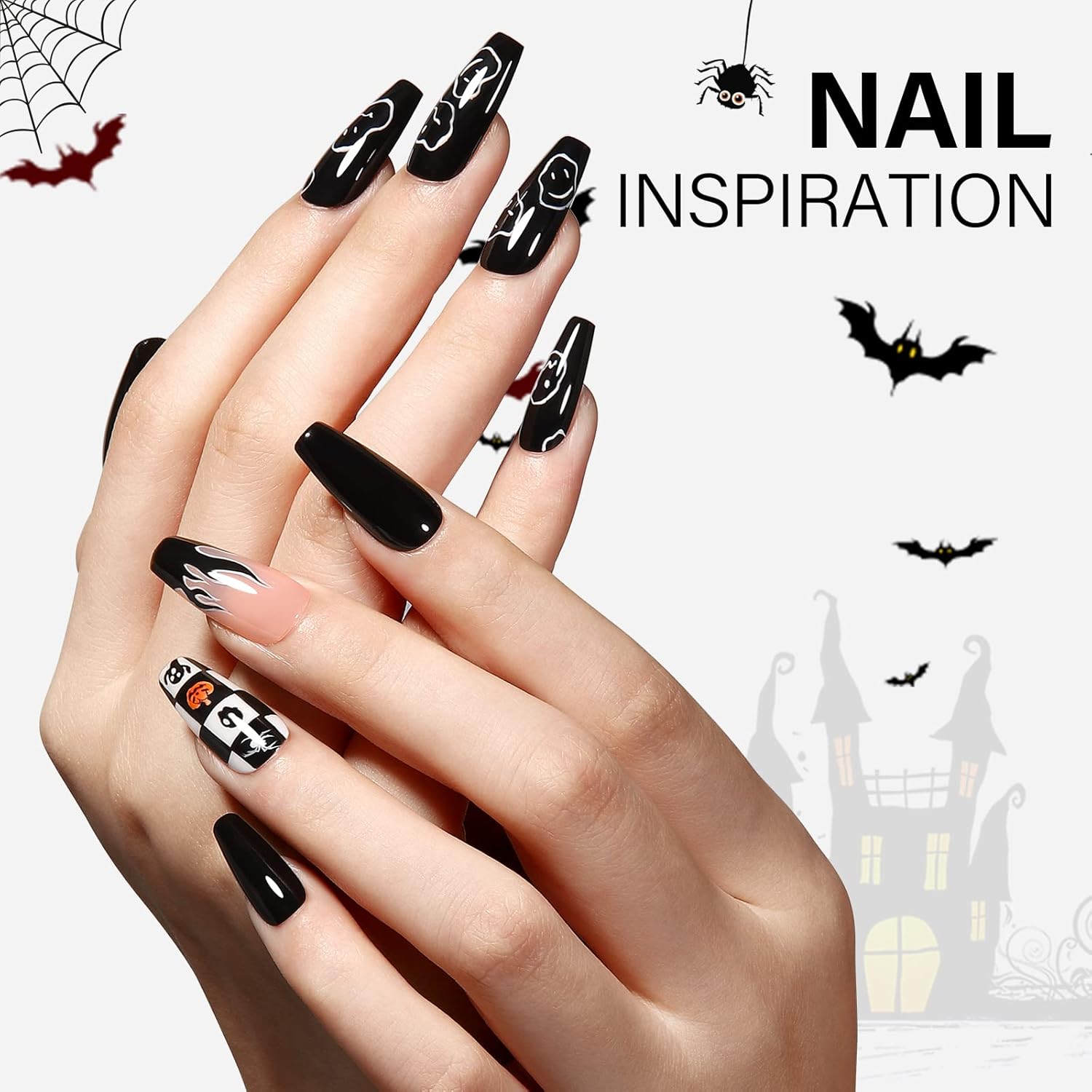 AILLSA Black Gel Nail Polish 0.51 Fl Oz Long Lasting Opaque High Gloss - Image 2