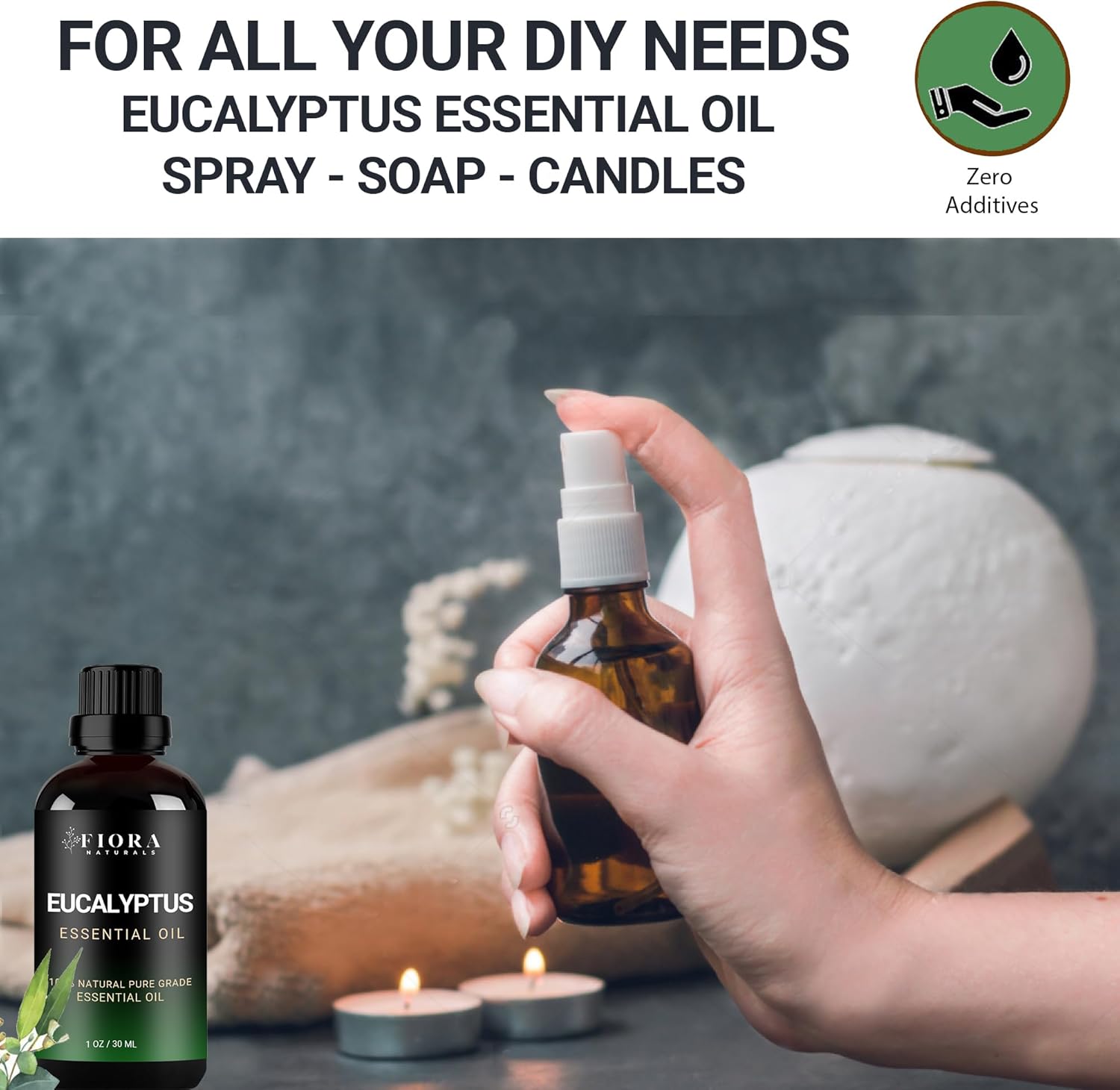 100% Pure Eucalyptus Essential Oil 10ml for Diffusers, Aromatherapy, Skin, Hair - Image 5
