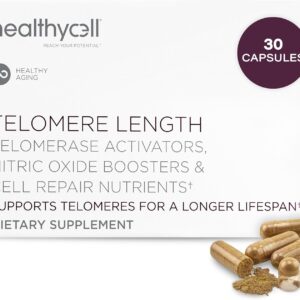 Healthycell Telomere Length | Supplement for Lengthening Telomeres and DNA Repair, Anti Aging, Cell Health, Stem Cell Support | Clinically Proven Ingredient AC11® | 578 mg Capsules
