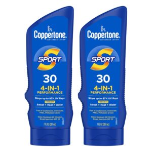 Coppertone Sport Sunscreen Lotion 30 SPF, 7 Oz - Pack of 2