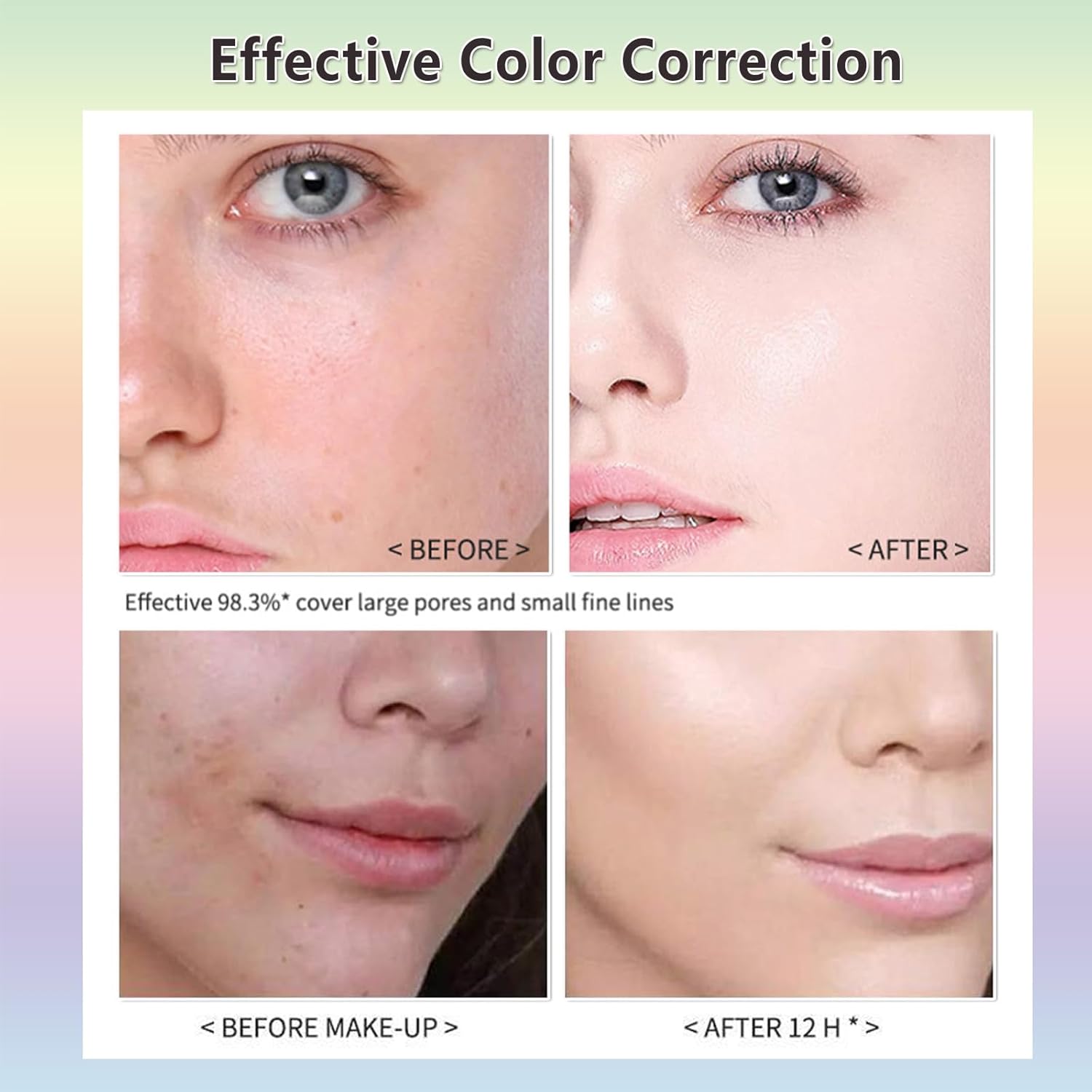 Firstfly Color Correcting Makeup Primer SPF 50 30ml Moisturizer with Brush - Image 5