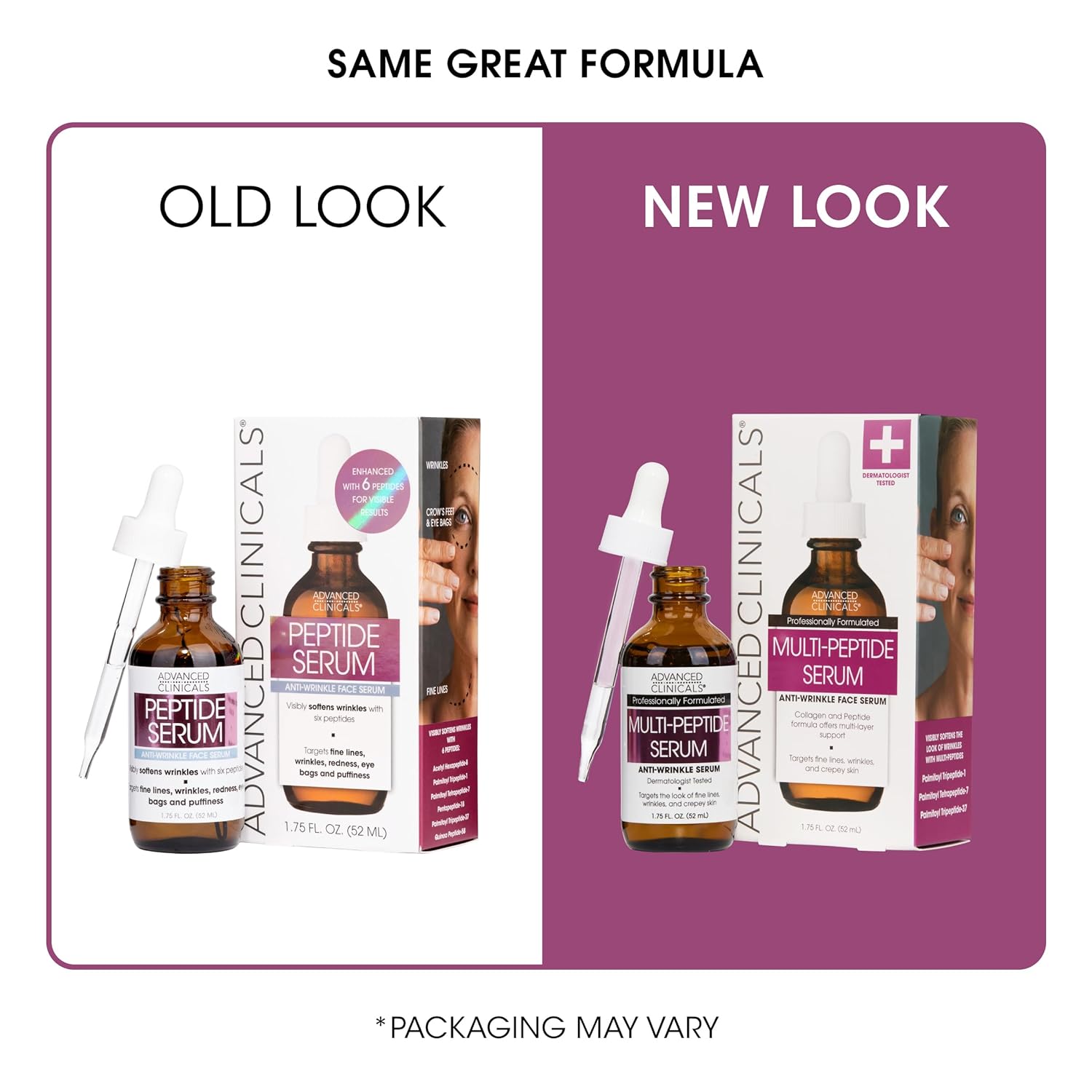Advanced Clinicals Multi Peptides Facial Serum 1.75 Fl Oz for Anti-Aging and Hydration - Image 6